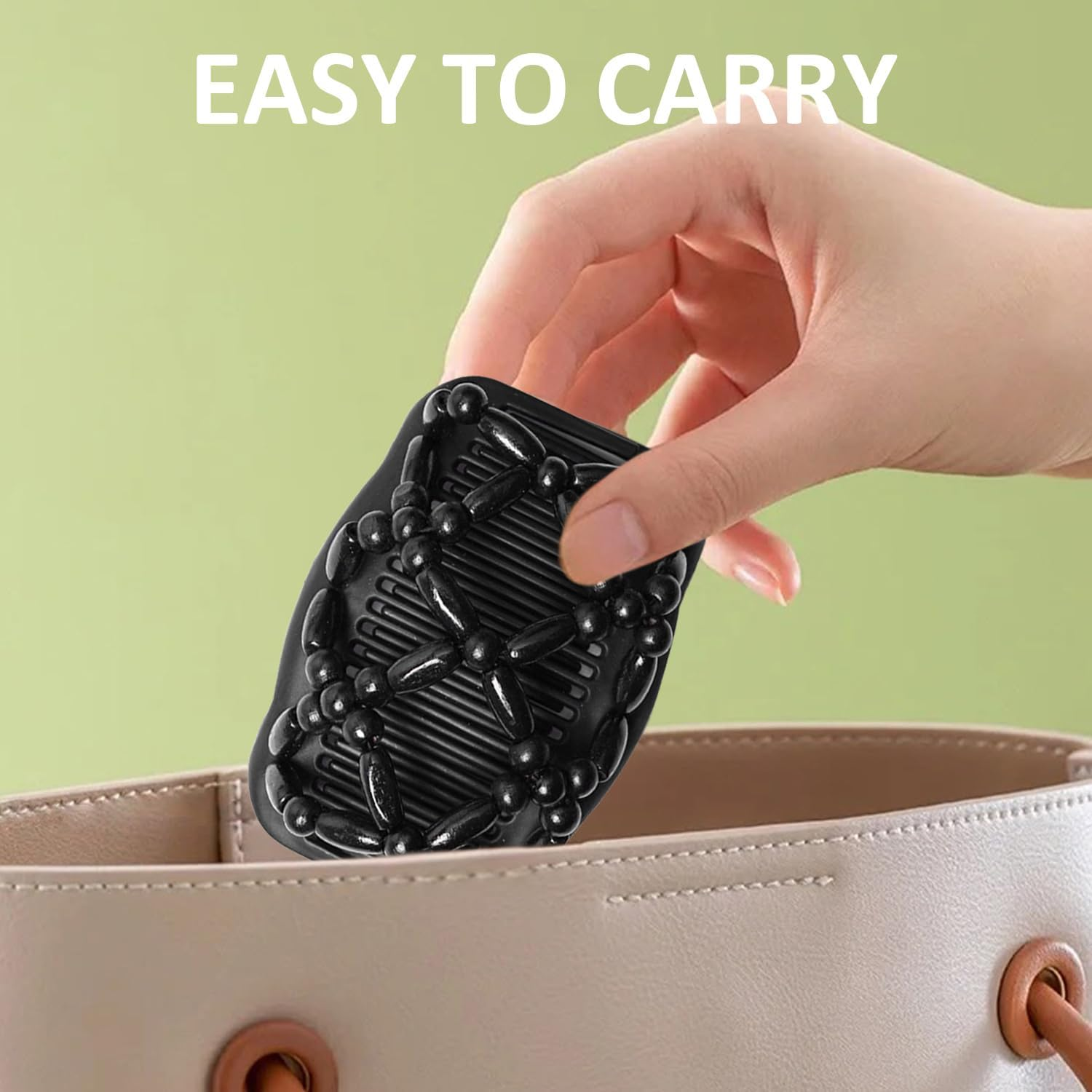 3 Pieces Hair Comb Inserts Women Headwear Elastic Double Row Comb Fashion Magic Hair Comb Hair Accessories image number 3