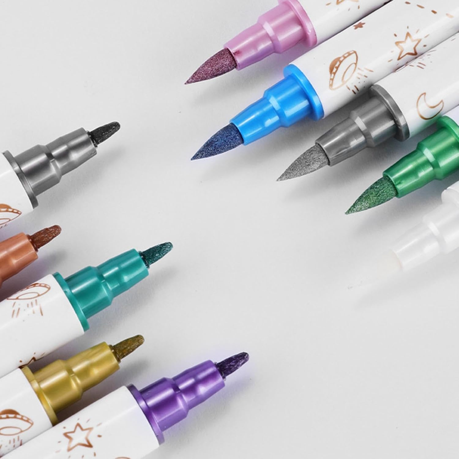 Nail Point Pens, Graffiti Nail Arts, Toenail Doodling Tool, Fingernail Art Pen with Vibrant Colors and Smooth Application for Travel, Performances, and Everyday Styling image number 1