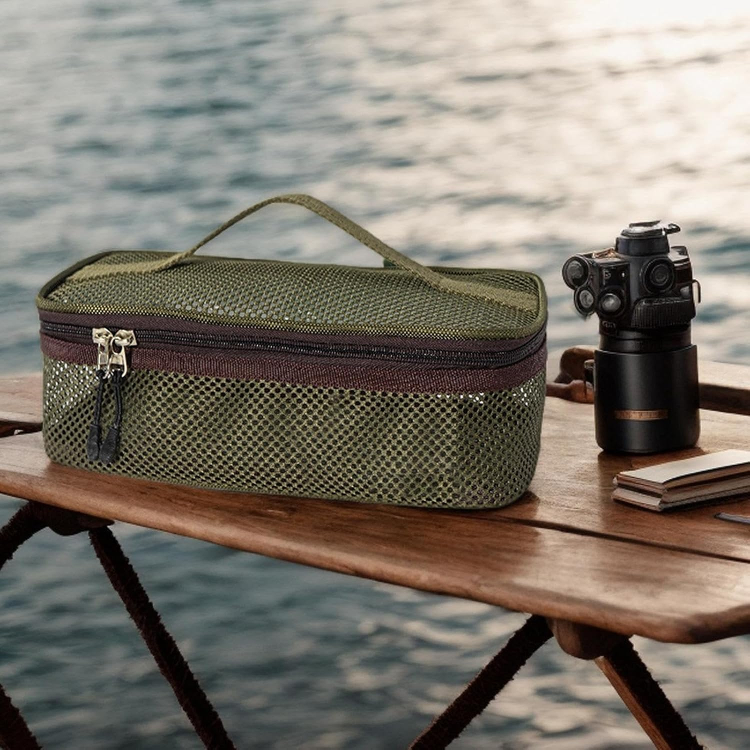 Camping Cookware Bag - Road Trip Portable Cookware Pouch | Large Mesh Portable Camp Utensil Bag for Picnic Barbecue Traveling Adventure Vacation Beach Climbing image number 2