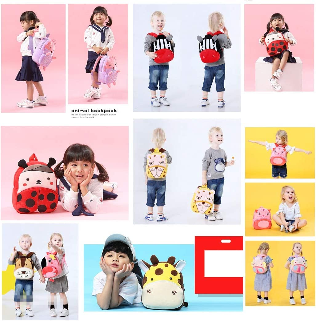 Bansusu 3D Cute Elephant Pattern Baby Plush Mini Backpack Cartoon Animals Toddler Snack Bag Rucksack image number 2