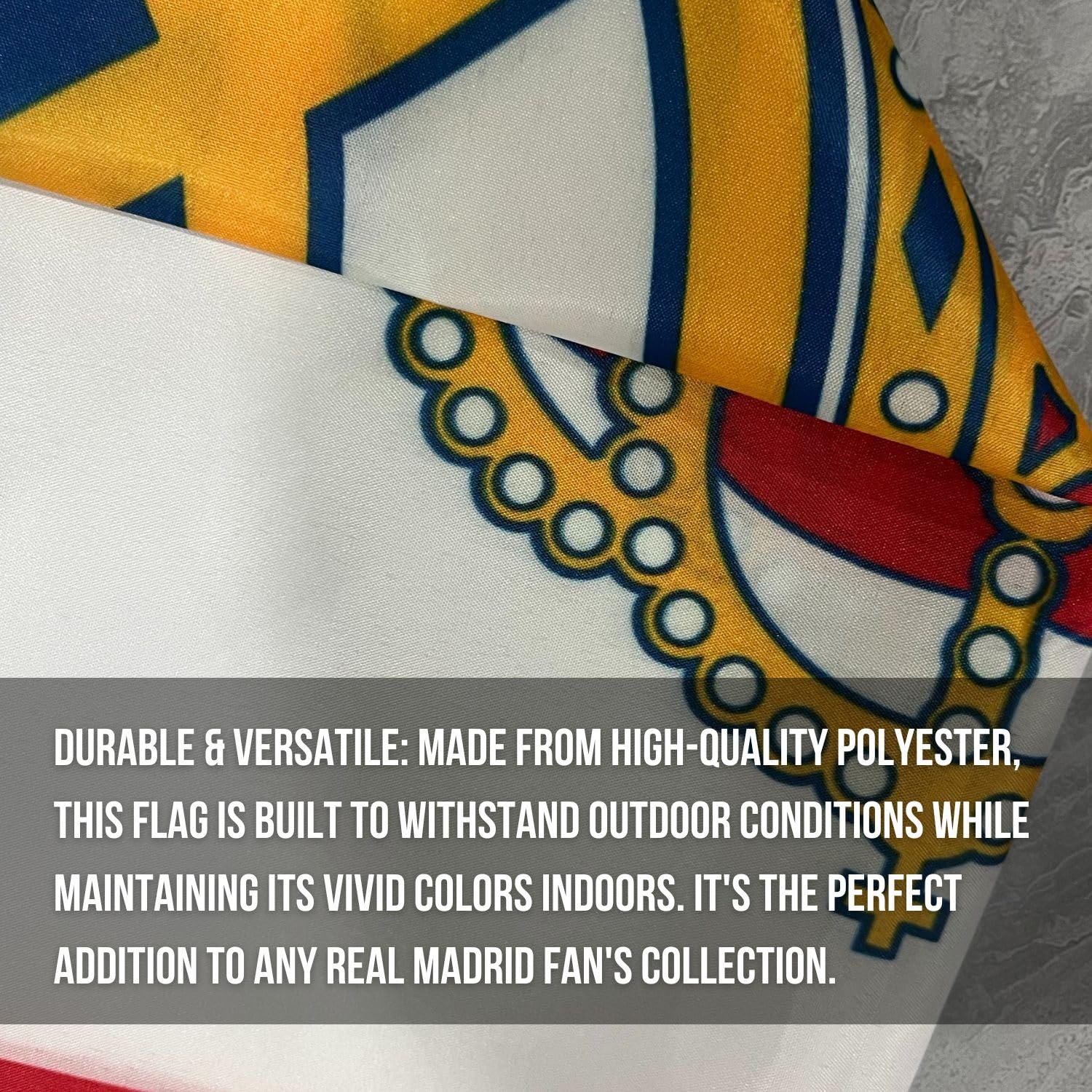 3X5 Ft Large Realmadrid Soccer Flag - Durable Polyester Football Banner with 2 Grommets - Great for Room Decor & Game Day