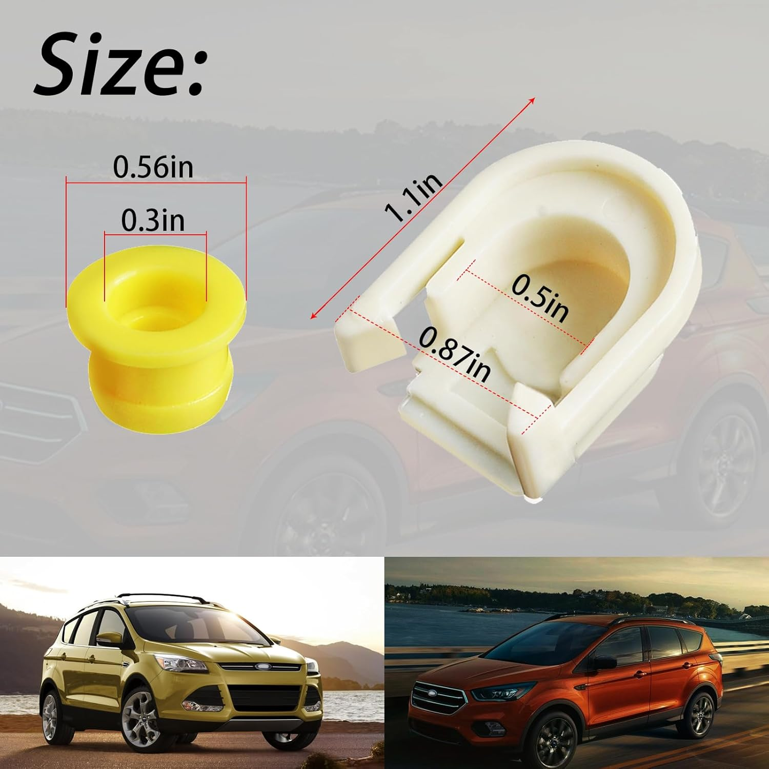 KV6Z7K340A and DG9Z7S004A Transmission Shifter Bushing Set Transit Connect Compatible with Ford Series image number 4