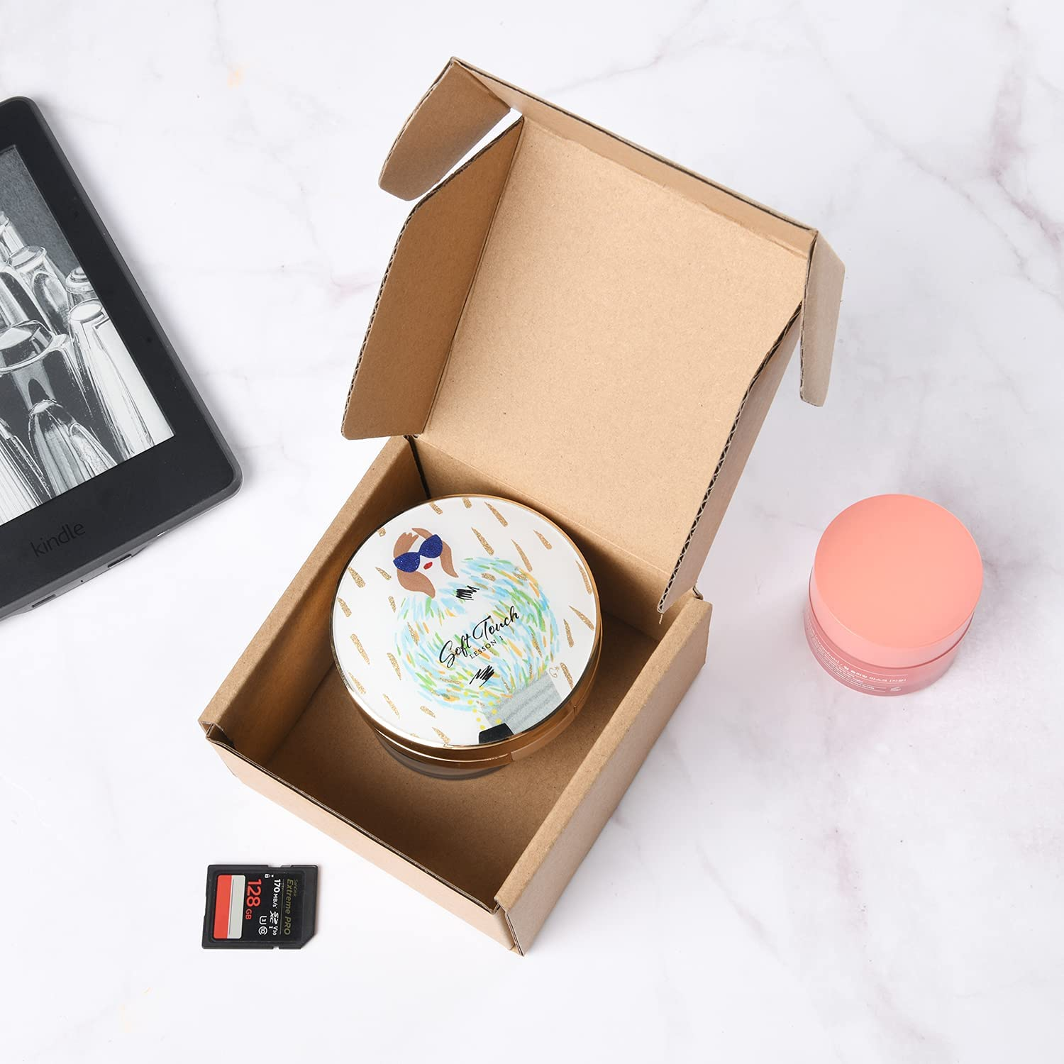 Corrugated Cardboard Shipping Boxes, 100X100X53Mm (4"X4"X2") Small Parcel Boxes - Pack of 25 image number 3