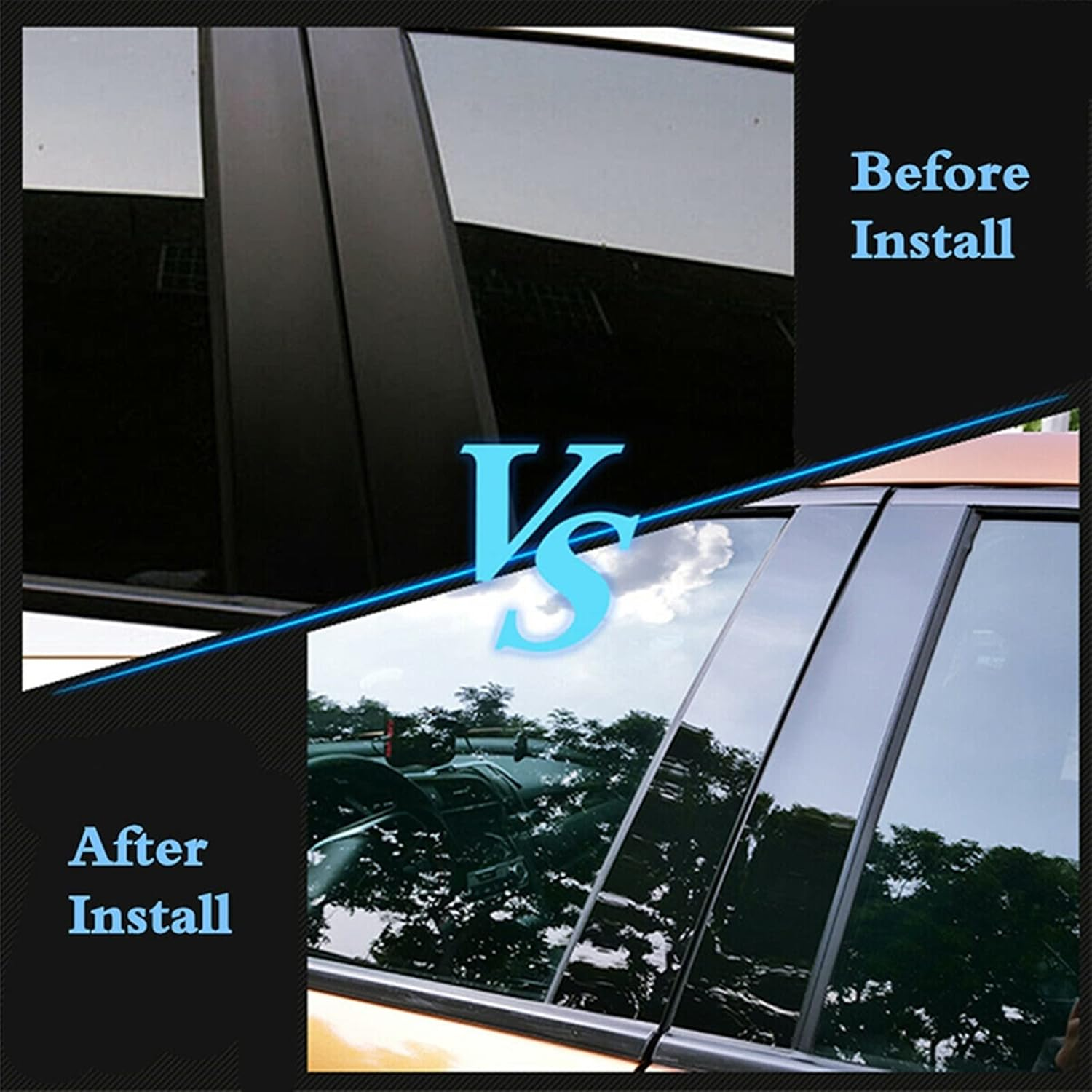 Car Pillar Posts Door Window Trim Cover Decorative for Kia Forte Sedan Hatcback K3 Cerato 2019 2020 2021 2022 2023 Exterior B-Pillar Sticker Cover