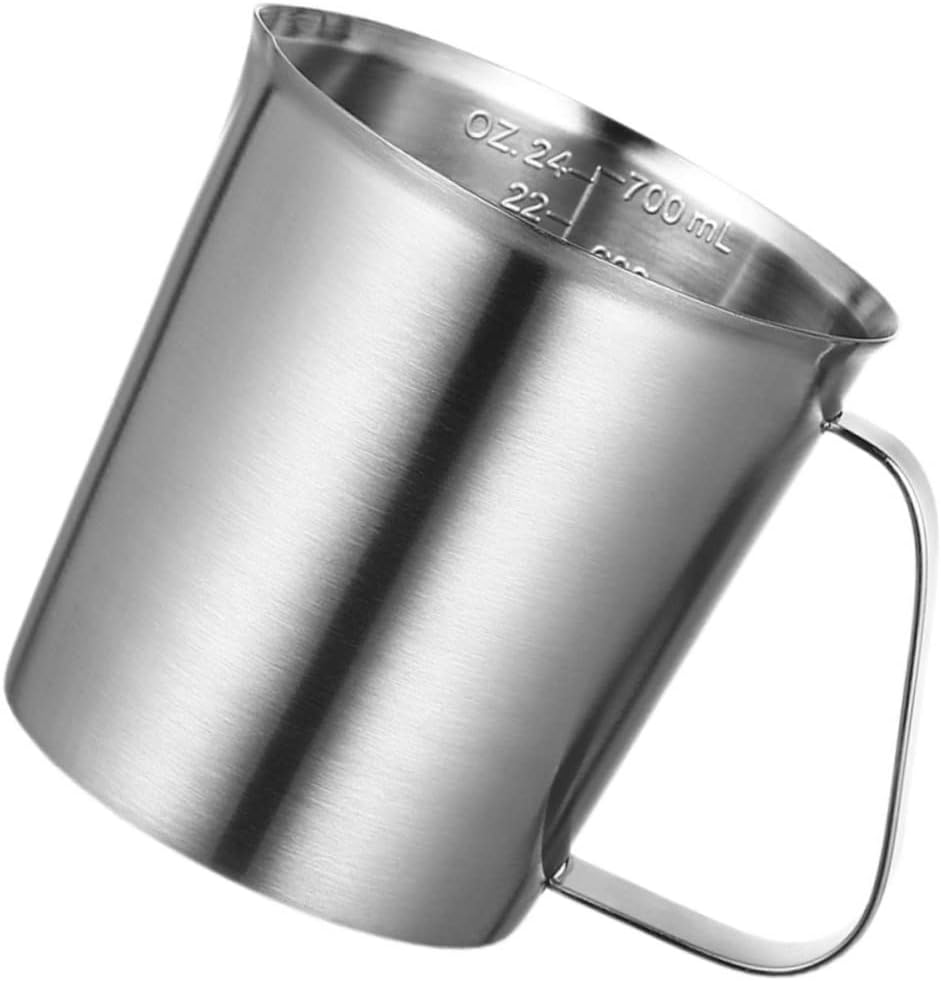 Zerodeko 1Pc Graduated Measuring Cup Dry Measuring Espresso Milk Frothing Cup Frothing Serving Pitcher Milk Frothing Pitcher Stainless Tea Kettle Teapot Stainless Steel Coffee Kitchen Scale image number 2