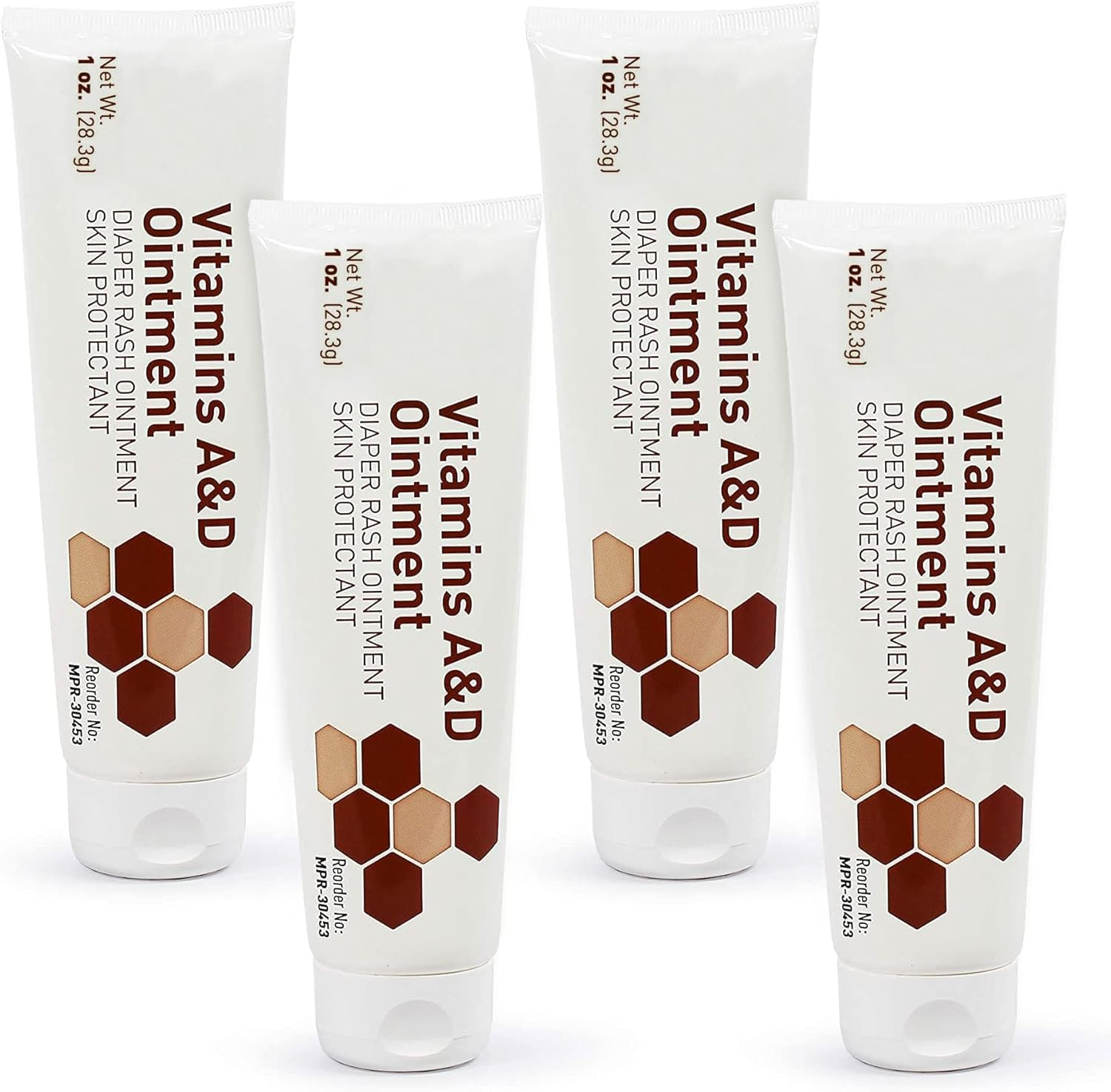 Medca Vitamin a & D Diaper Rash Ointment- Protectant Cream for Sensitive Baby Skin - Lanolin & Petrolatum Formula, Dry-Cracked Hands/Feet/Face Skin, 1Oz Tube, Pack of 4 image number 6