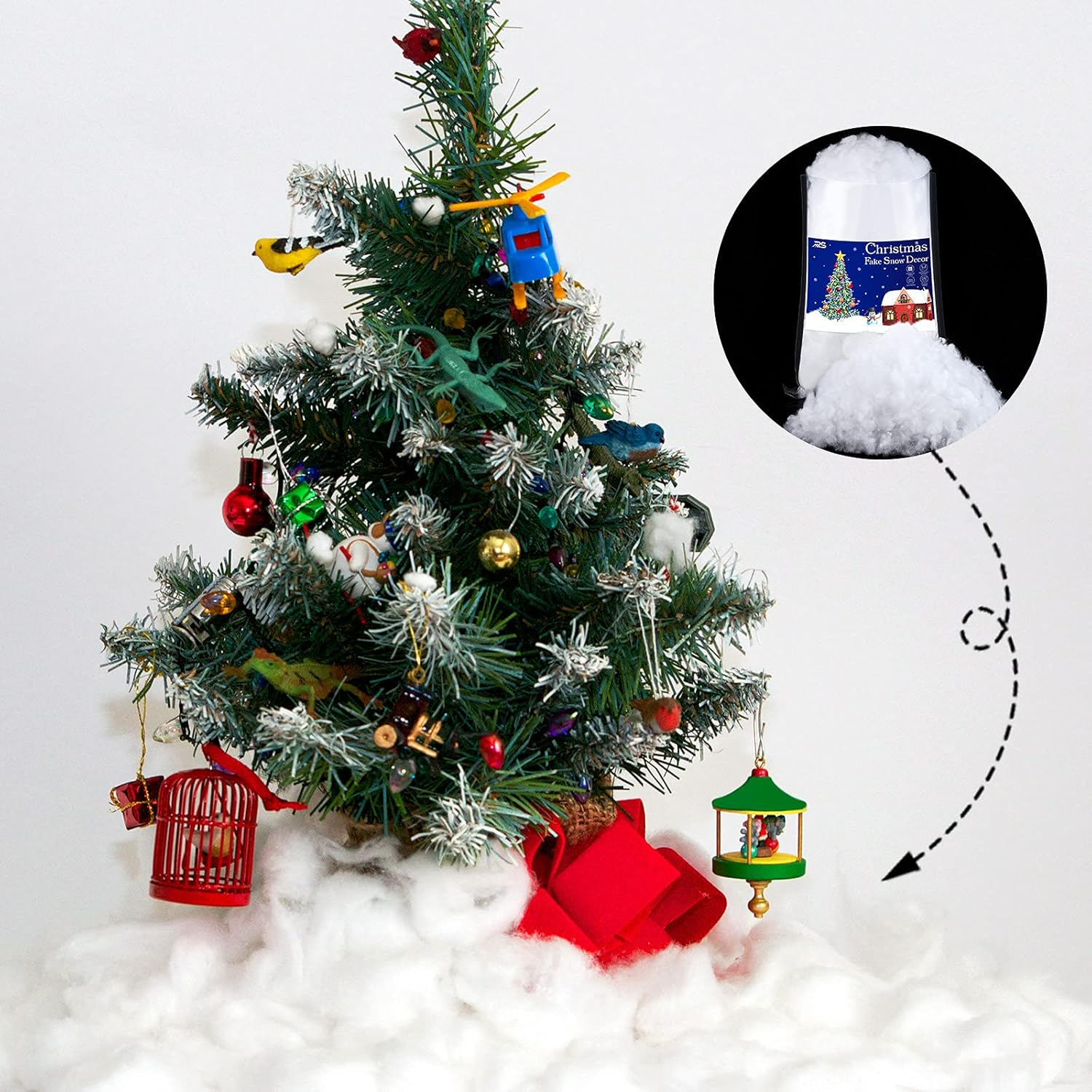 Ruisita Christmas Fake Snow Decor for Crafts Artificial Snow Indoor Decoration Fake Snow Blanket for Christmas Tree and Handcraft Village Displays (2) image number 3