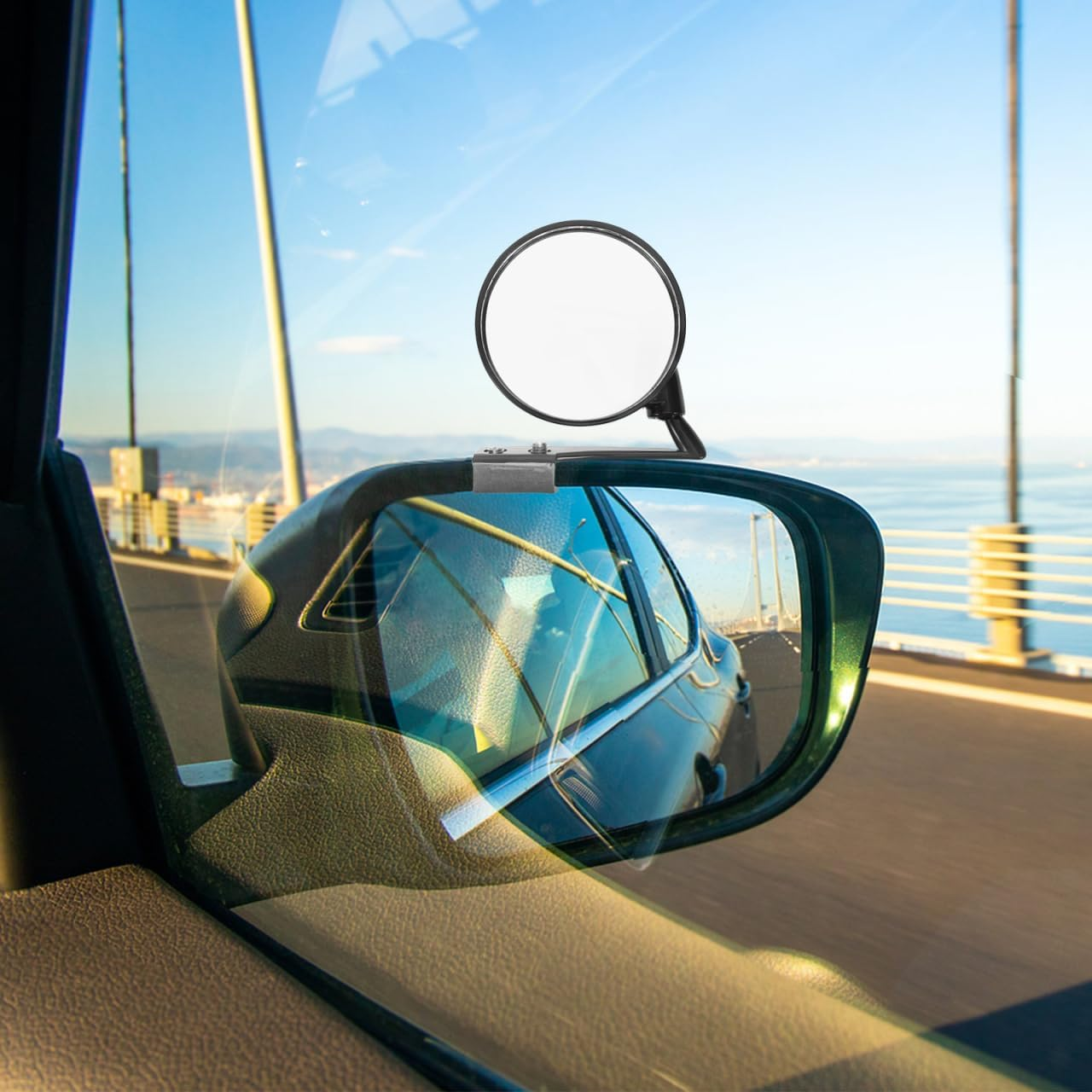 ULTECHNOVO 2Pcs Blind Spot Mirror: Adjustable 360&deg; Rotation Car Auxiliary Convex Mirror for Car Truck SUV, Enhance Driving Visibility - Black image number 6