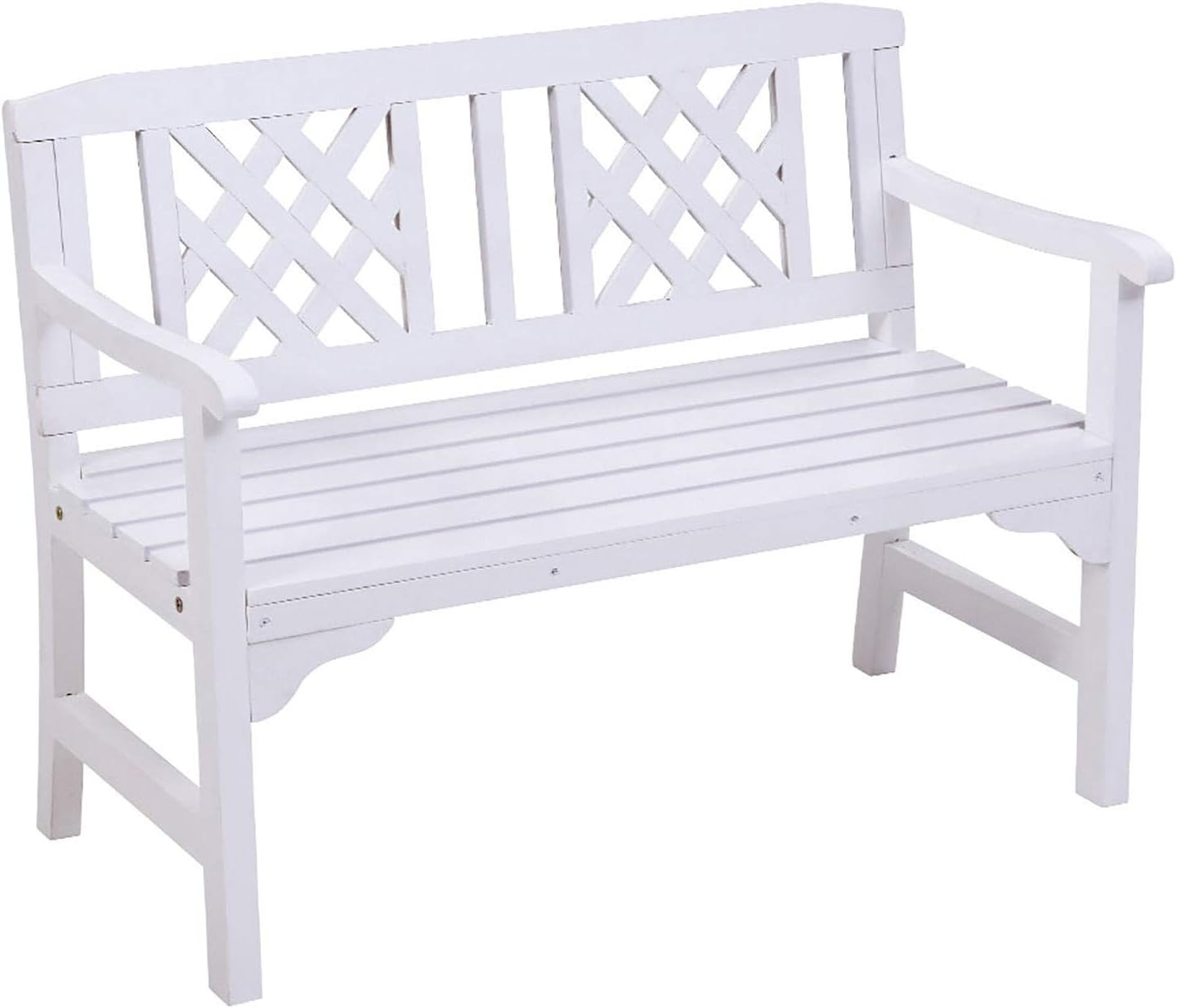 Gardeon Outdoor Garden Bench Seat, 142Cm Length Wooden Benches Relax Lounge Chair Dining Chairs Lounger Park Patio Porch Backyard Terrace Balcony Kids Furniture, with Water Based Paint White