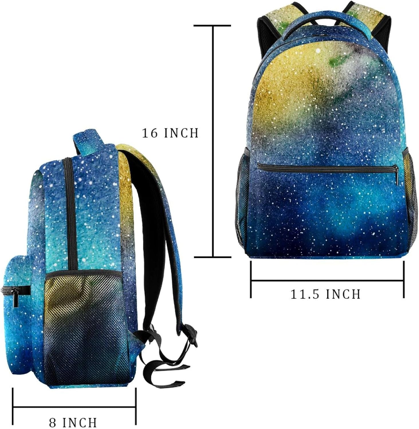 Night Sky with Stars Backpack Students Shoulder Bags Travel Bag College School Tote Backpacks