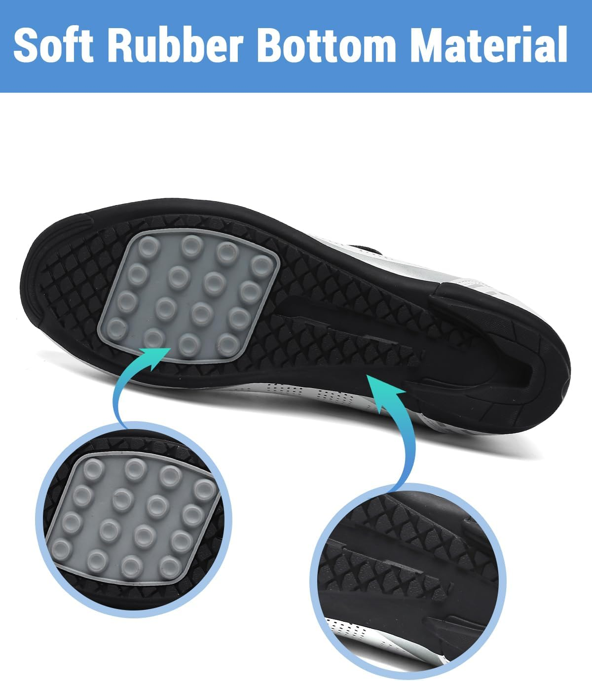 Hixingo Fahrradschuhe Herren Damen Rennrad Und MTB Schuhe Mit Gummisohle, Atmungsaktive Sneaker Rutschfeste No-Lock Fahrradschuhe Mountainbike Schuhe 36-47 EU image number 2