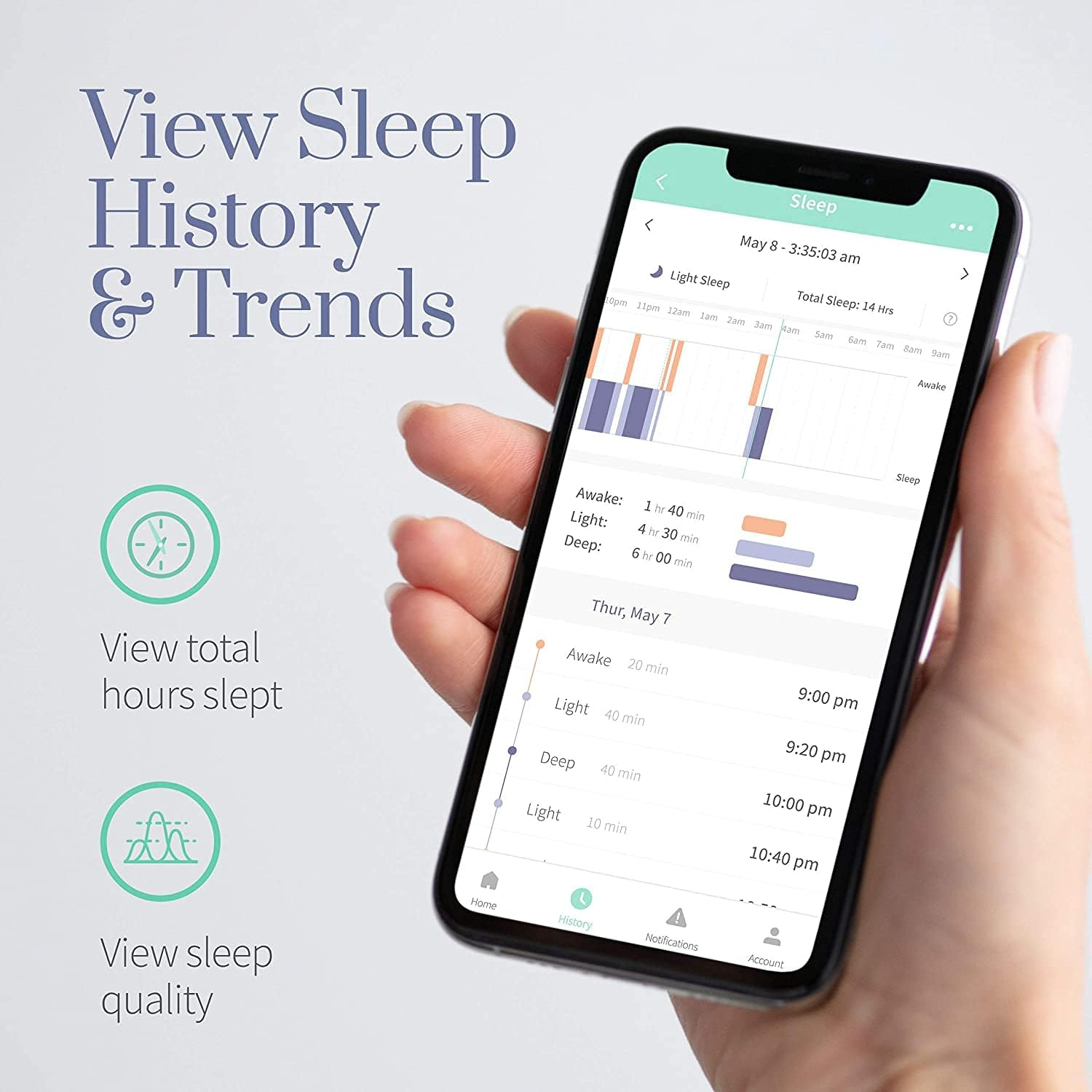 Owlet - Smart Sock 3 Baby Safety Monitor - Monitors Heart Rate and Oxygen for Baby and Child Safety, Ios and Android Compatible - Green image number 6