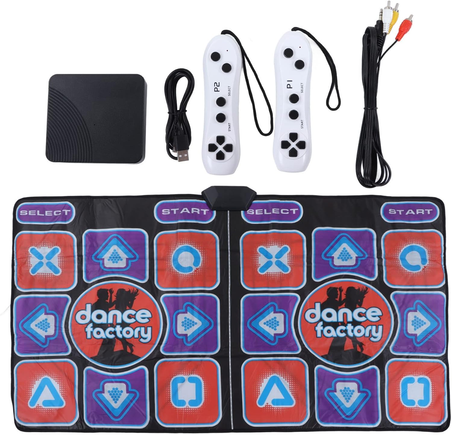 Double User Exercise Musical Dance Pad, High Sensitivity Foldable Glowing Arrows Step Pad with Different Difficulty Levels for Kids and Adults image number 1