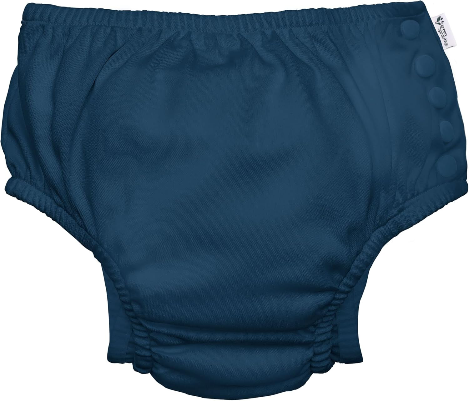 I Play. by Green Sprouts Reusable, Eco Snap Swim Diaper with Gussets, UPF 50, Navy, Patented Design, Standard 100 by Oeko-Tex Certified 3T, Navy, 3 Years