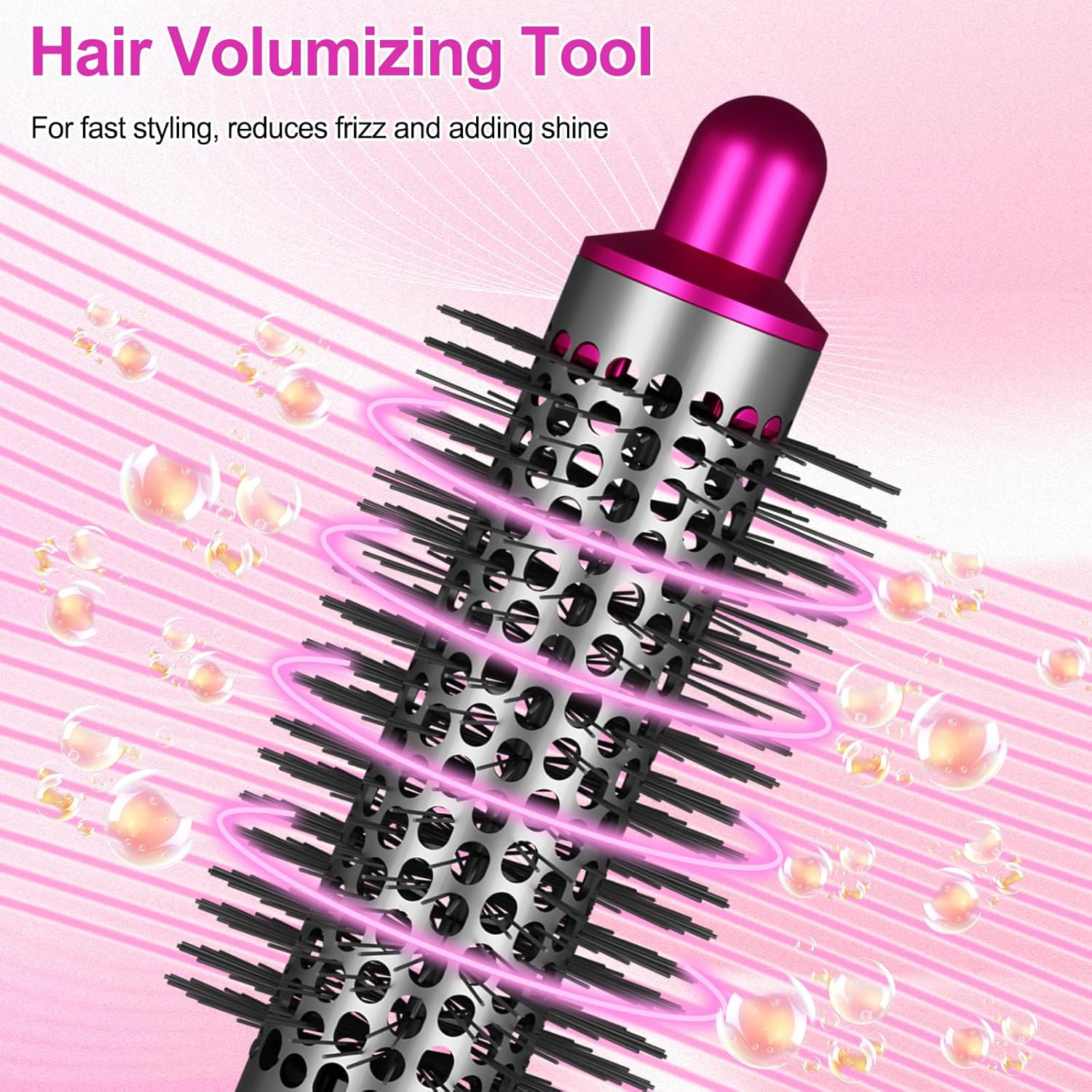 ZEPHBLOW Small round Volumizng Brush Replacement for Dyson Airwrap, 20MM Smaller round Brush Compatible with Airwrap Styler for Adds Hair Body Shape Volume, Hair Volumizing Attachment Replacemet for NO.971893-01 - Gold image number 7