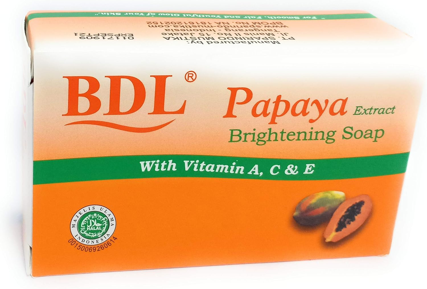 BDL Papaya Brightning Soap. 60 Gram (Pack of 6) image number 4