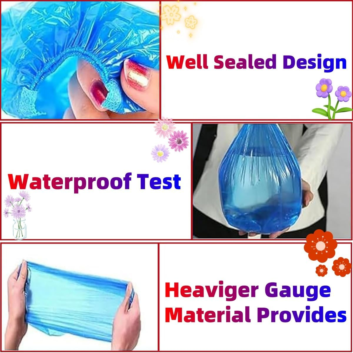 KLHCDUO 100PCS Oversleeves Protector Oversleeves with Elastic on Cuff,Arm Sleeves Covers Waterproof Durable Pe(Blue) image number 1