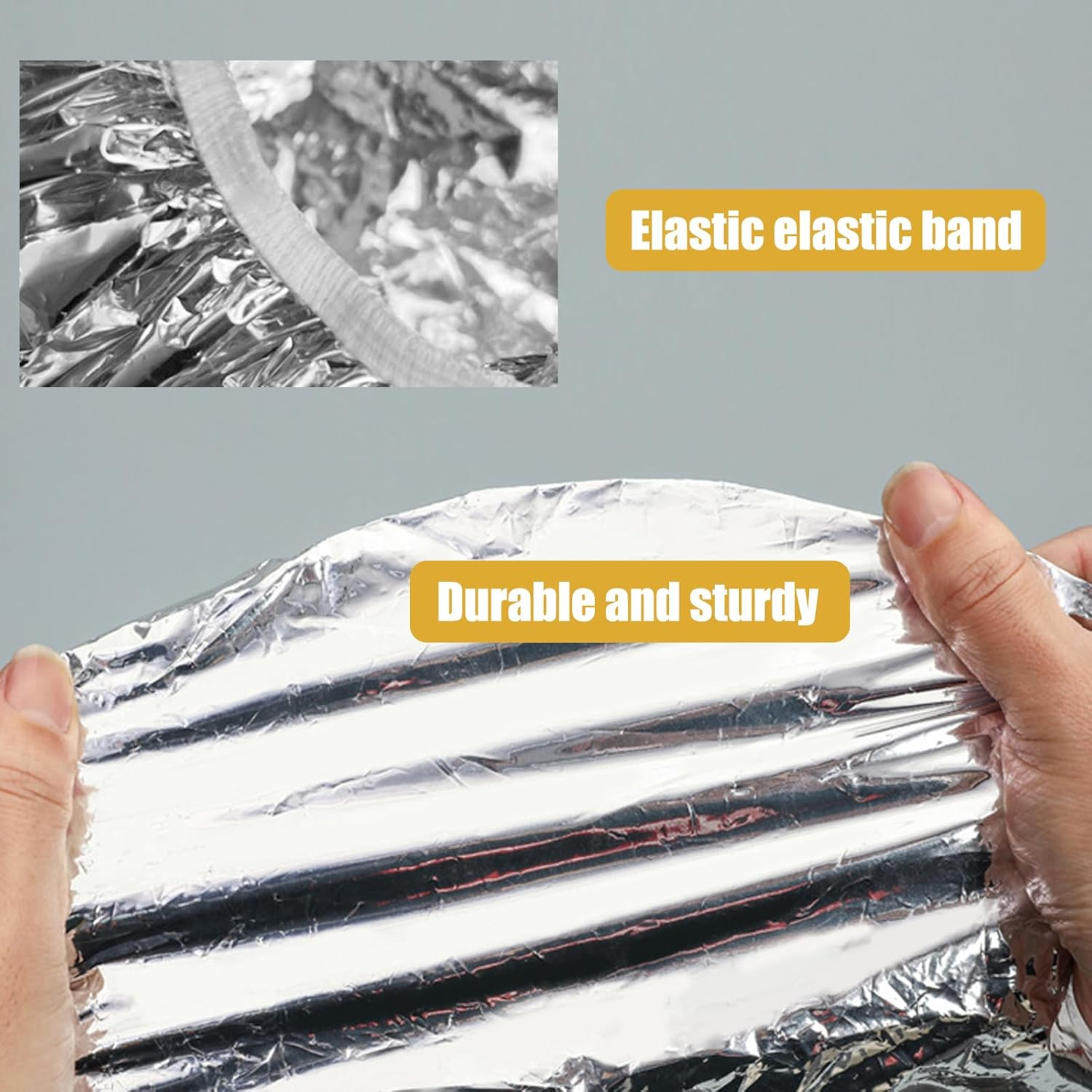 RTRTGS 6 Pieces Aluminium Heat Cap, Aluminium Foil Cap for Perm, Aluminium Deep Conditioning Heat Cap, Drying Hood for Hair, Salon Hair Cap, Nourishing Waterproof image number 6