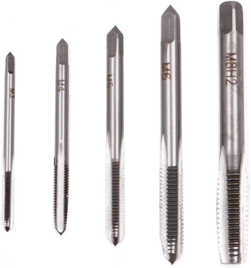ZONADA 5Pcs in Set Thread Metric Machine Hand Screw Thread Plug Taps Set Size M3 M4 M5 M6 M8 Tapping Threading Tool image number 6