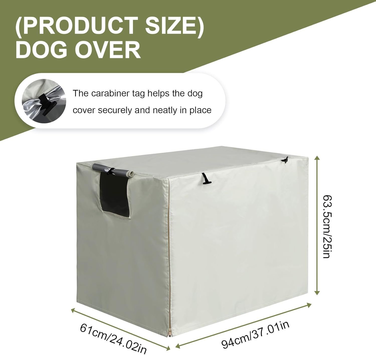Dog Crate Cover Oxford Cloth Pet Kennel Cover Universal Fit for 36 Inches Wire Dog Crate image number 6