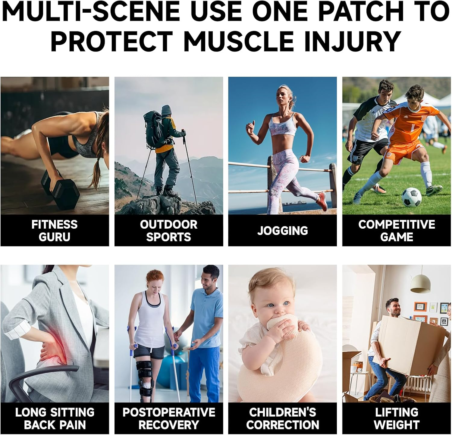 Elastic Kinesiology Tape, 4 Rolls of Waterproof Strapping Tape for Muscle Support, Flexible Sports Tape for Sports, Physio, and Recovery, Ankle, Shoulder, Elbow, and Knee image number 4