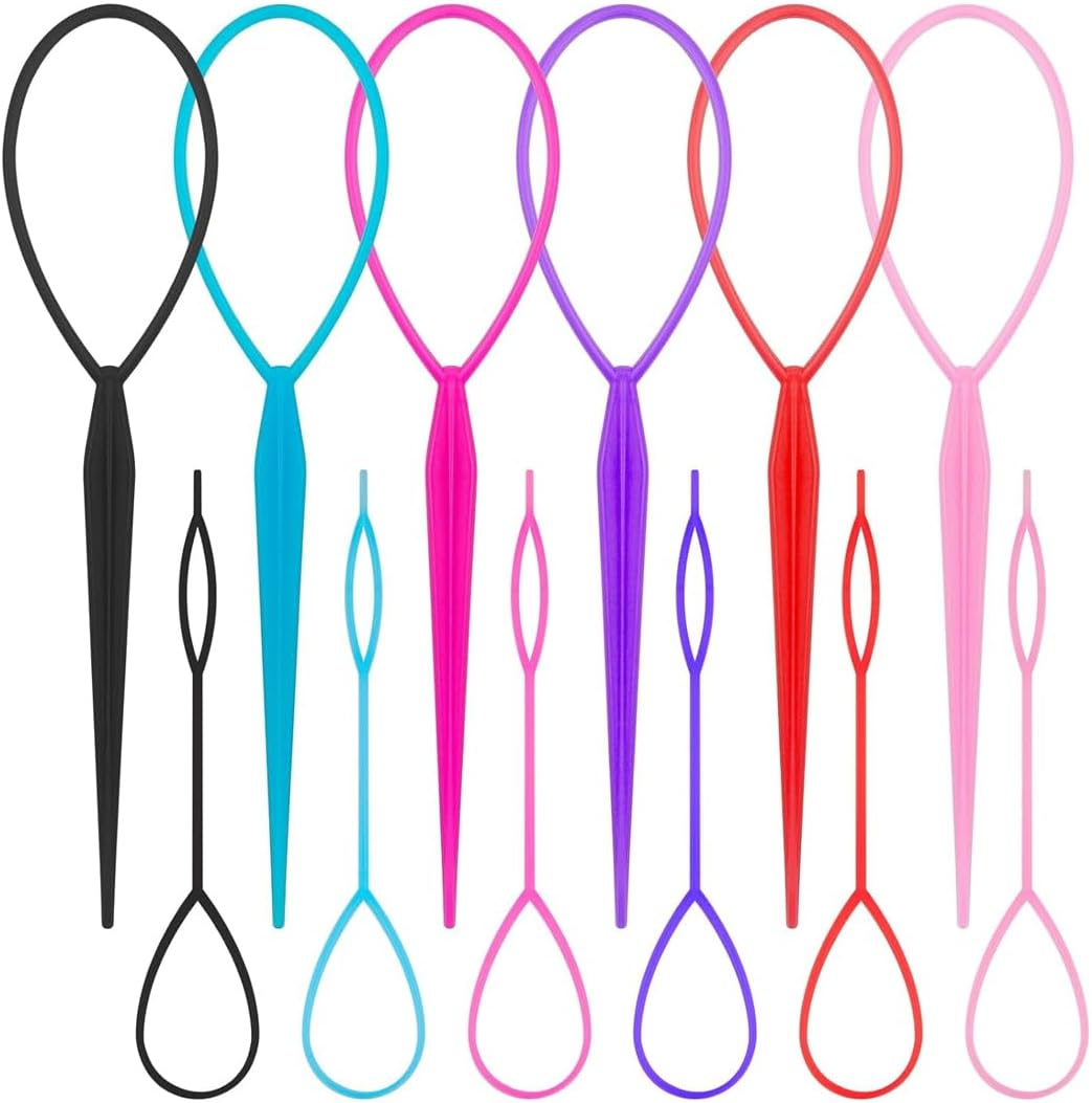 Pack of 12 Hair Tail Twister, Hair Braiding Tool, Hair Tail Twister Holder, Hairstyle Aid Band, Black Bun Styler, Hair Twister, Quick Spiral Braiding, DIY Hair Styling Aid Tool image number 3