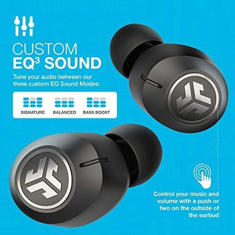 Jlab Jbuds Air ANC True Wireless Bluetooth Earbuds, Black, Active Noise Canceling, Low Latency Movie Mode, Dual Connect, IP55 Sweat Resistance, Custom 3 EQ Sound Settings image number 6