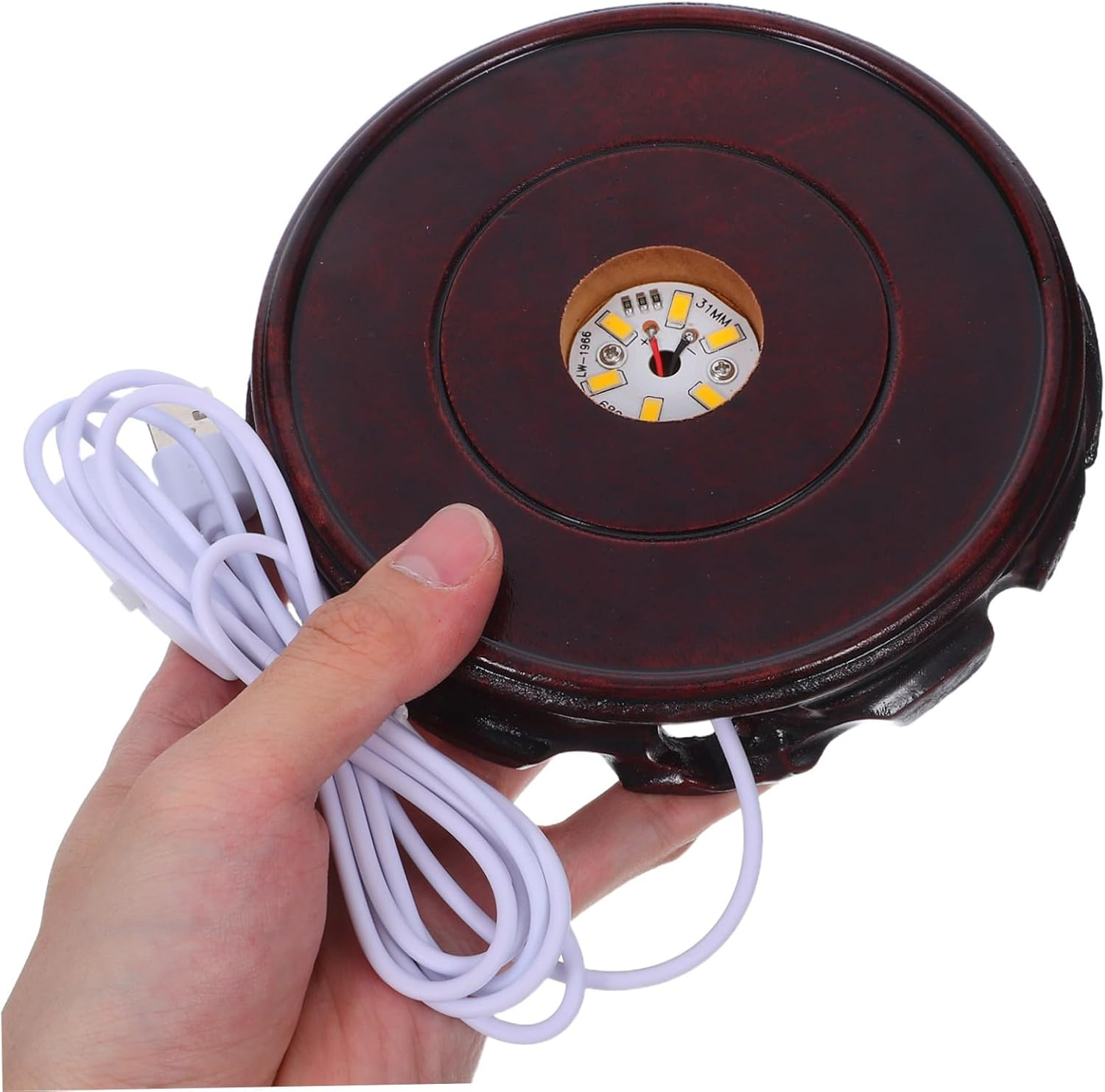 GOOHOCHY round Lighted Stand for Crystal Ball Glass Globe Elegant Design for Home Office Decor Unique Night Light Ornaments image number 1