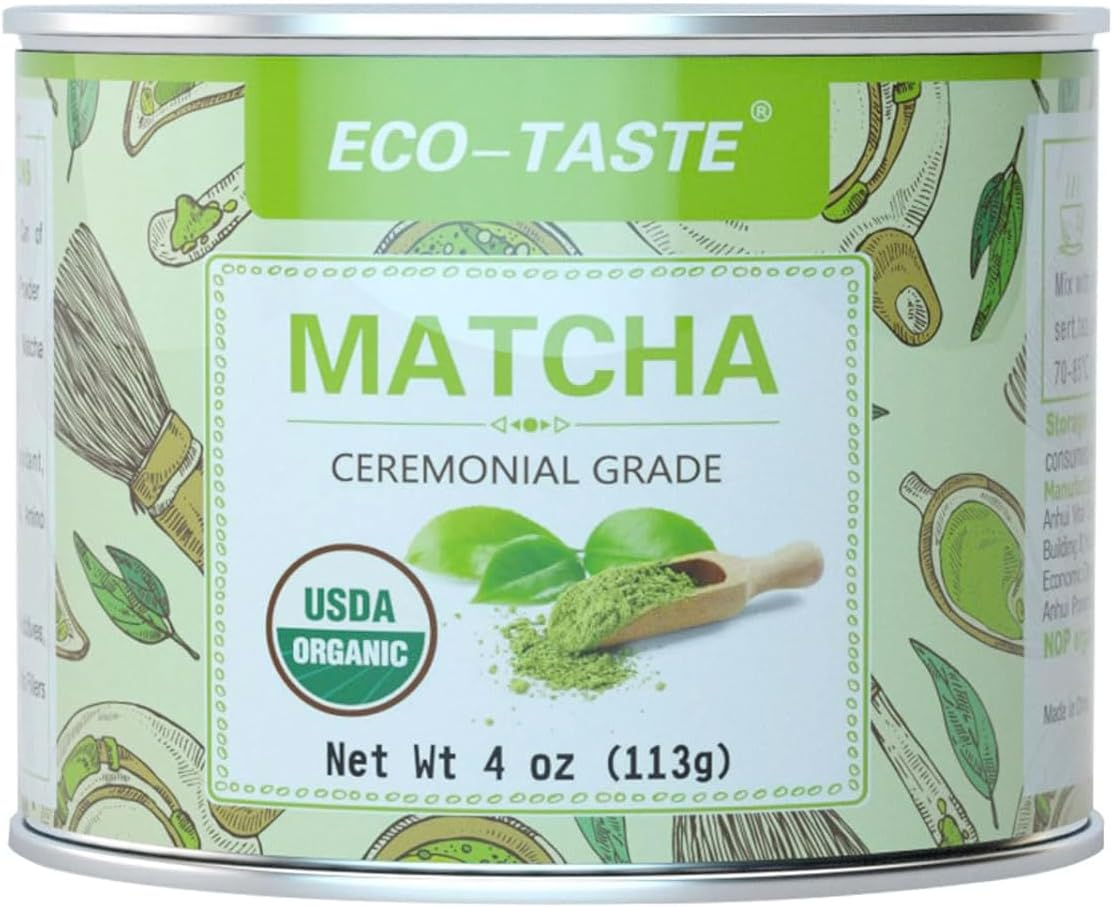 Matcha Green Tea Powder - Ceremonial Grade, for Smoothies Lattes and Baking, No Additives or Fillers, 113G (4Oz) image number 4