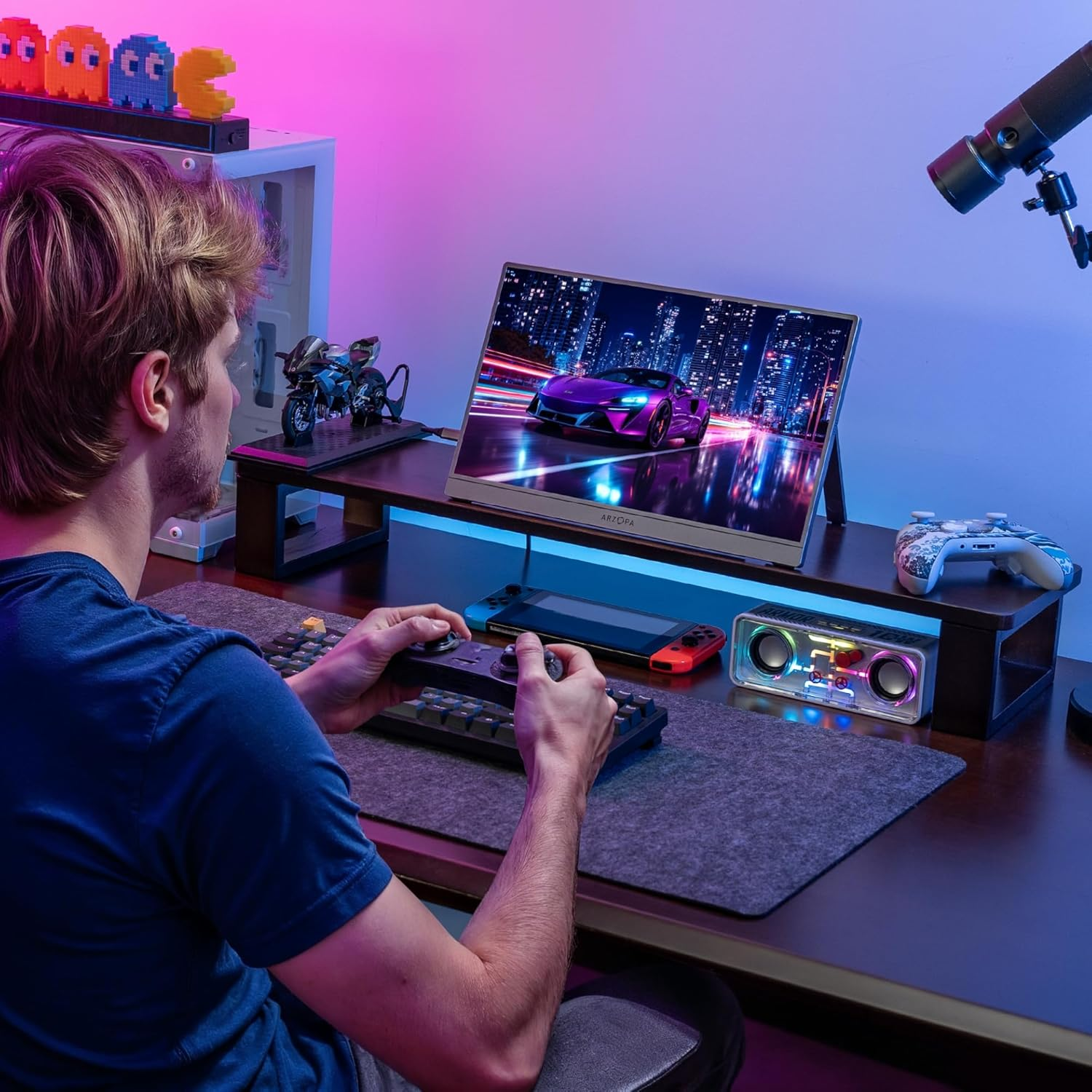 ARZOPA 16.1'' 180Hz 2.5K Portable Monitor, 2560X1440 QHD 107% Srgb Kickstand Portable Gaming Monitor with HDR, Ultra Slim, Eye Care, External Second Screen for Laptop, PC, PS5, Mac, Xbox - Z3FC