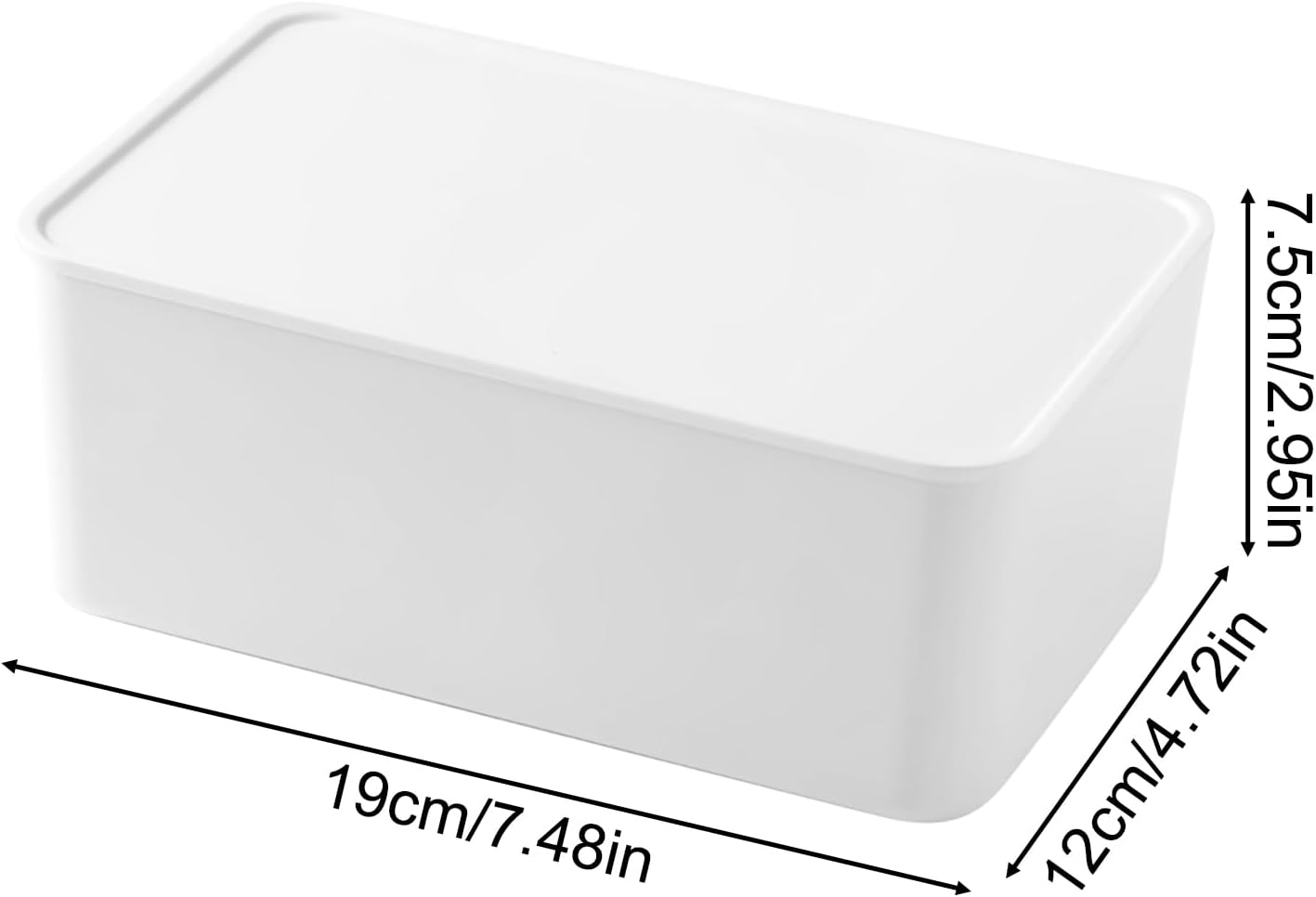 Wet Wipes Container | Baby Wipe Holder - Reusable Tissue Paper Storage Case for Desk, Restaurant, Living Room, Toilet, Nursery, Bathroom, Bedroom, Counter, Home - White image number 5