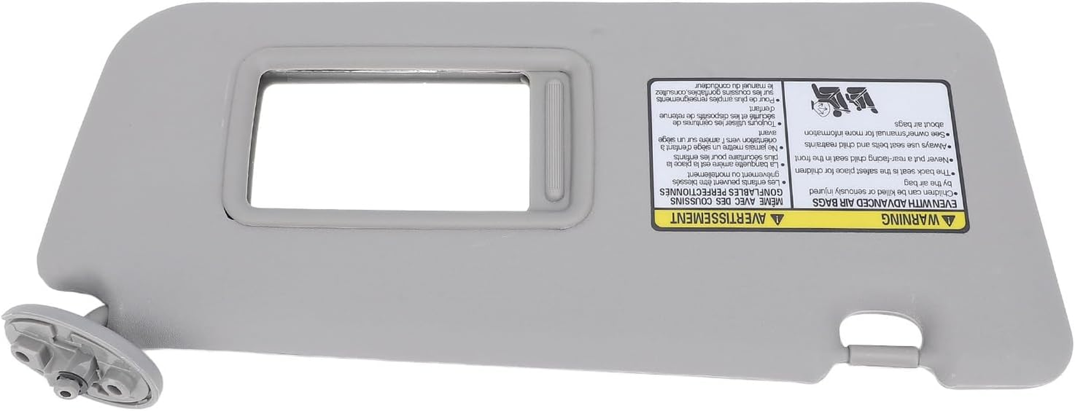 Right Passenger Side Sun Visor for RAV4 2004-2005, Sun Visor with Makeup Mirror, Car Sunvisor Replacement, Car Sun Shade Visor (Gray) image number 6