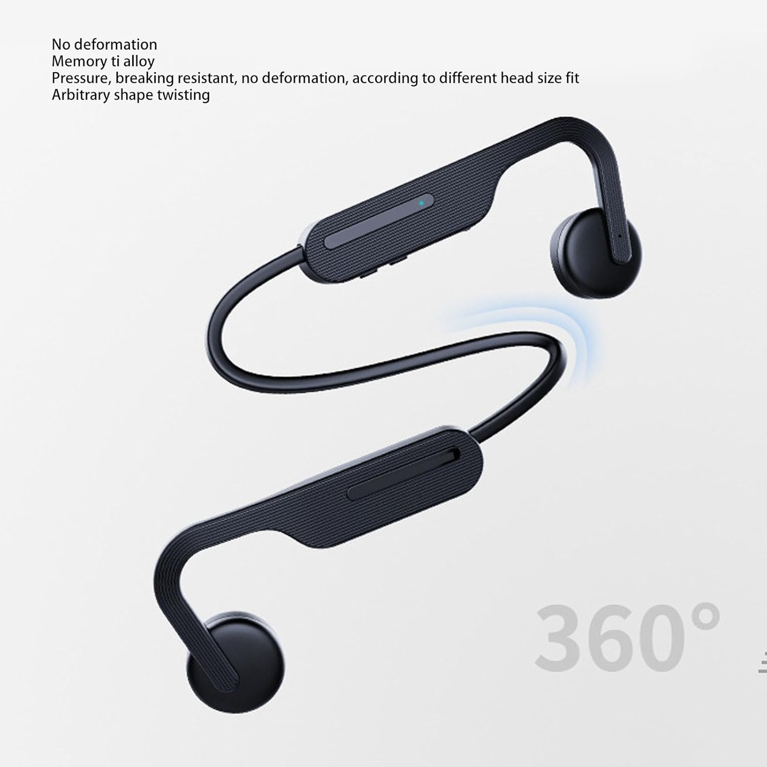 Jectse Bone Conduction Headphones, V5.3 Stereo ENC Noise Reduction IPX6 Waterproof Open Ear Headphones Sports Earphones for Running Cycling up to 6 Hours Playtime image number 1