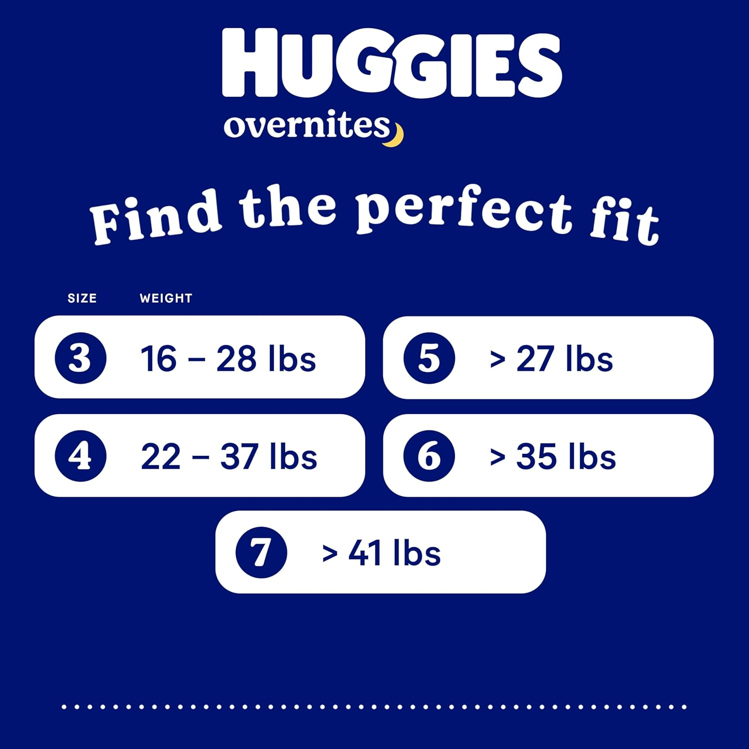 Huggies Overnight Diapers Size 3 (16-28 Lbs), 58 Ct, Overnites Nighttime Baby Diapers image number 1