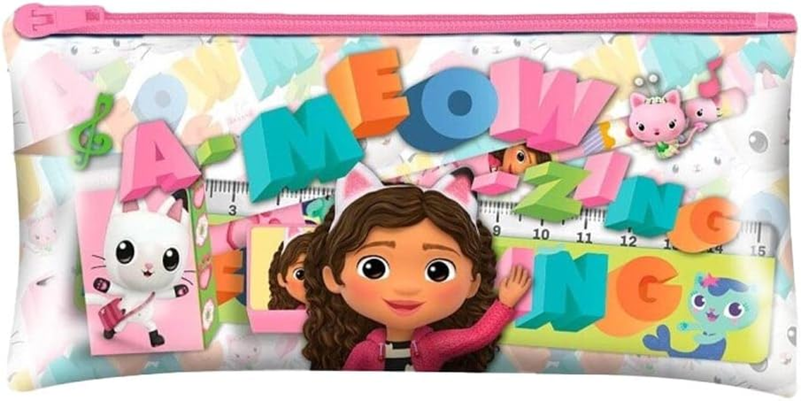 Gabby'S Dollhouse Euromic Filled Pencil Case, Transparent