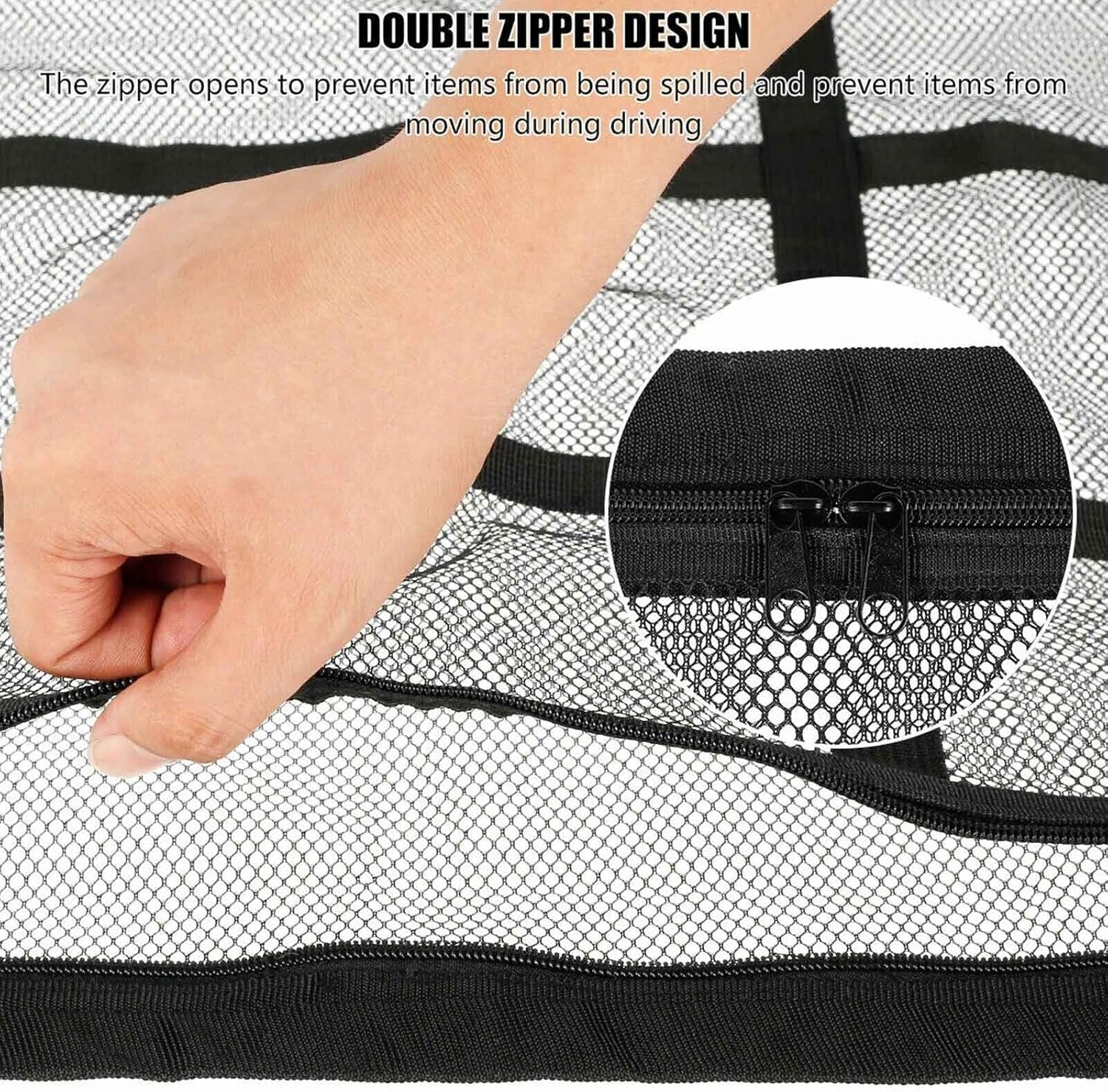 Riksam Car Ceiling Storage Net Car Roof Cargo Net Mesh Storage Bag Campervan image number 2