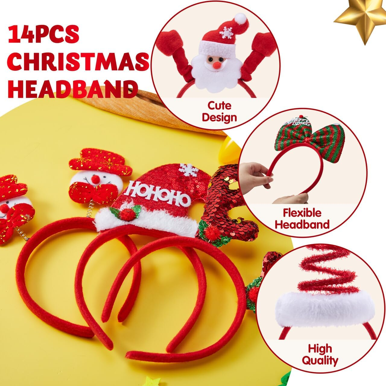 Christmas Headband, 14 Pcs image number 5