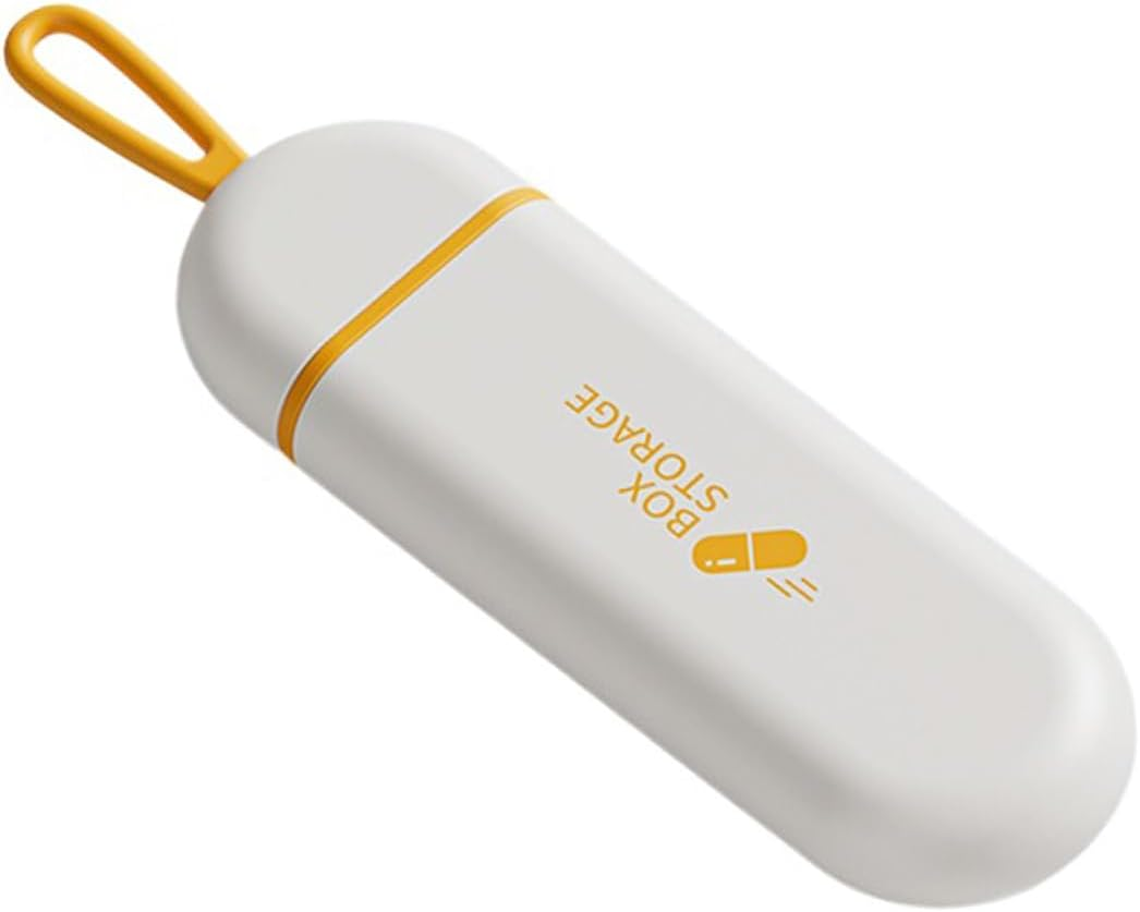 Daily Pill Box Organiser, Small Portable Pill Case for Travel Pocket Purse, Waterproof Pill Container Organizer 3 Compartments, Mini Storage Box for Small Accessories (Grey)