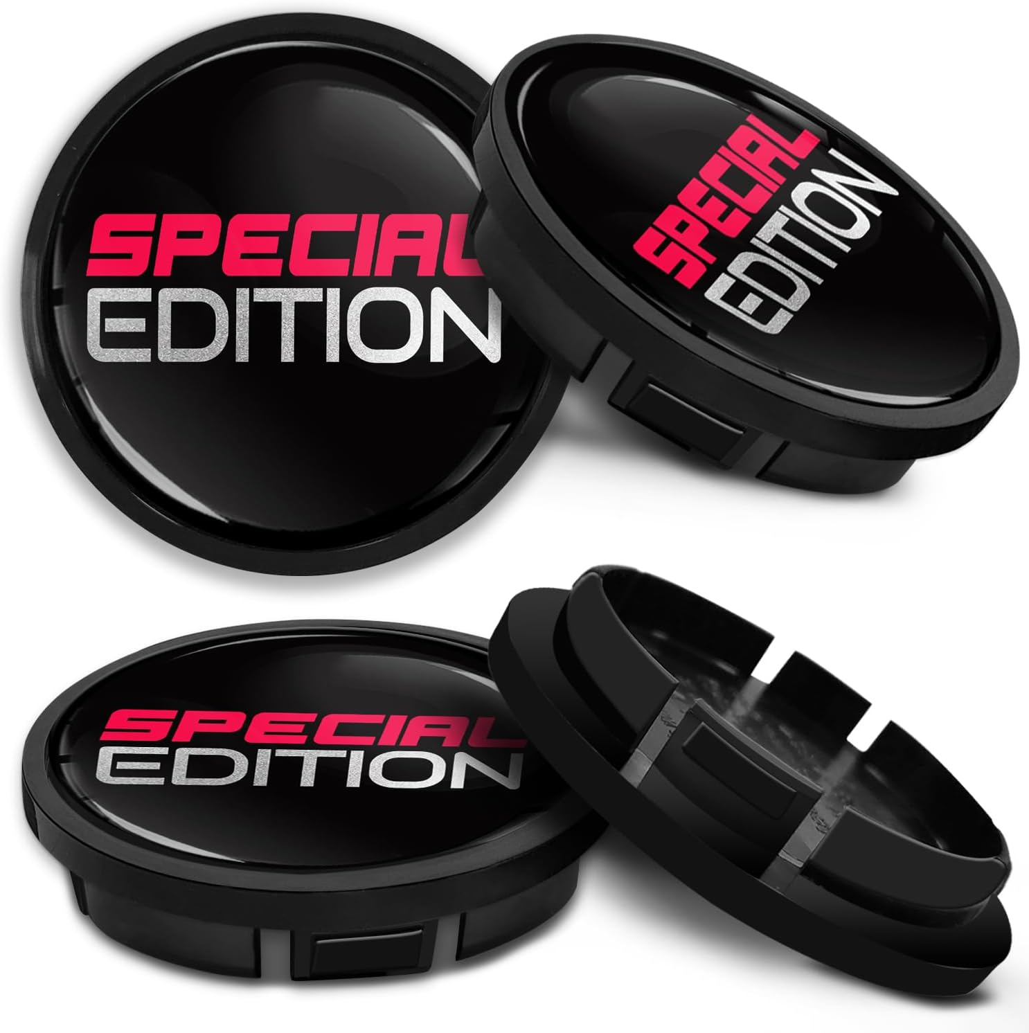 Compatible with VW 66 Mm 5G0601171XQI Wheel Hub Cover for Alloy Wheels Wheel Centre Caps Hub Caps Special Edition Black Silver Red CR 18 image number 3