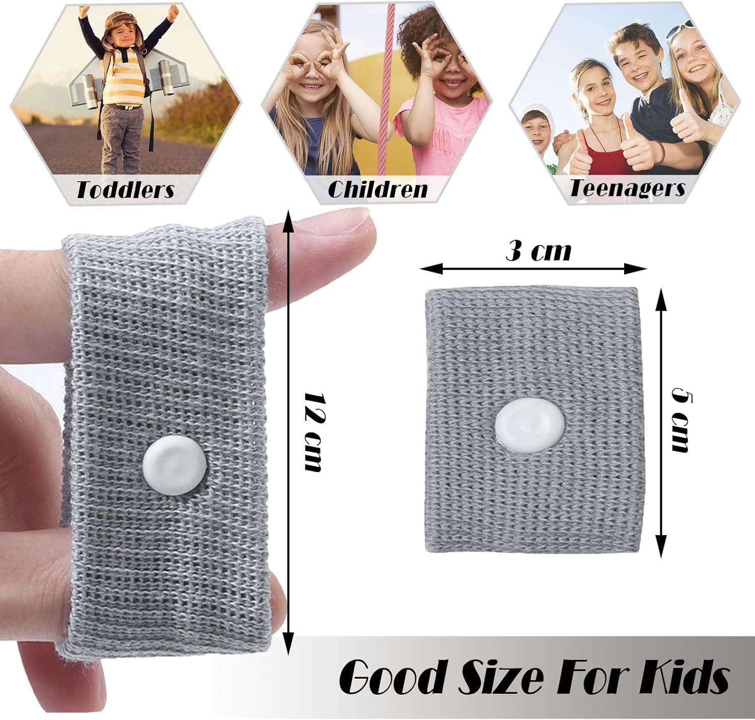 2 Pairs Motion Sickness Bands, anti Nausea Wristbands, Travel Sickness Relief Bands for Pregnancy Children Adults Sea Car Morning Sickness (Black+Grey) image number 1