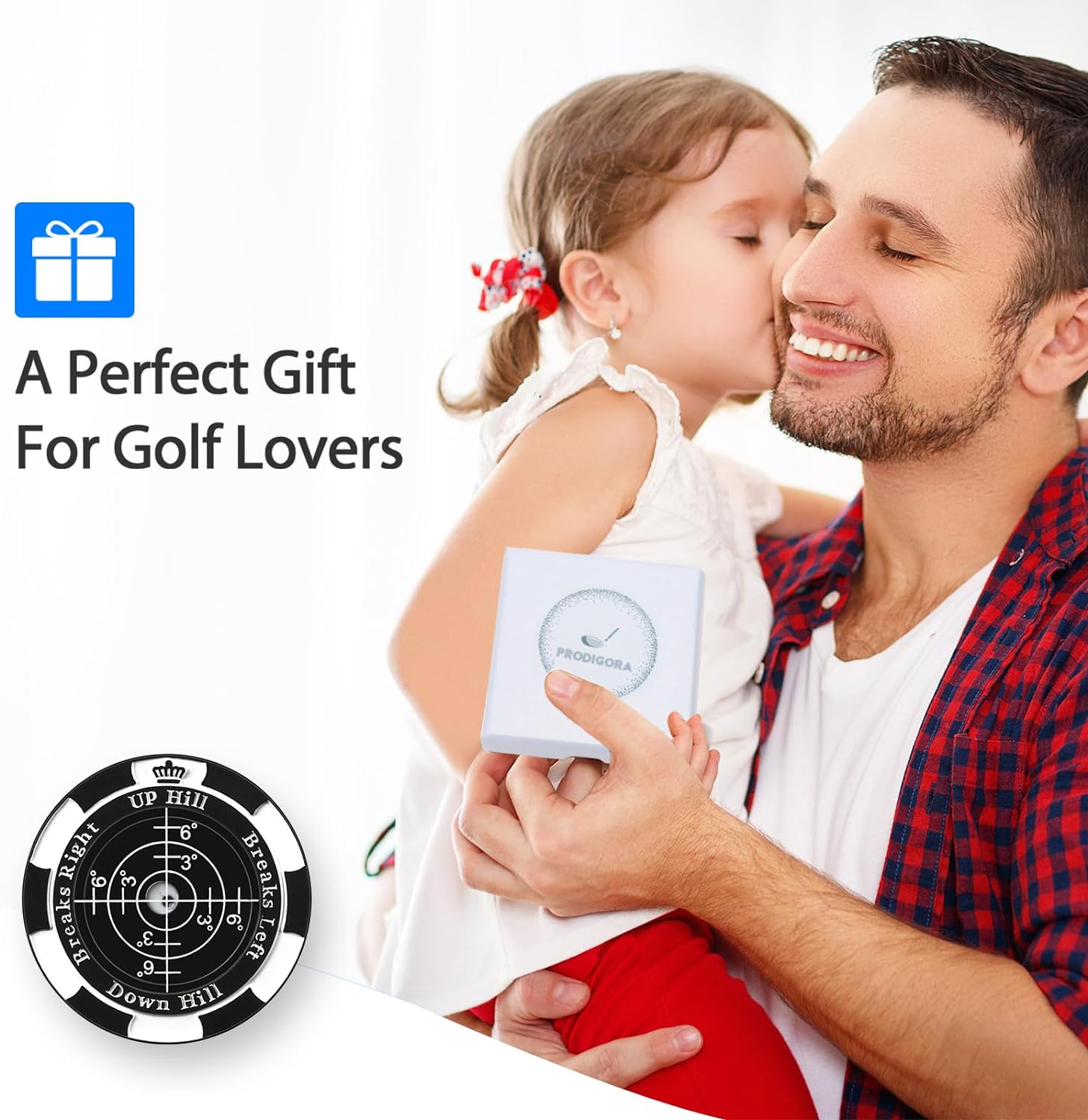 Slopemaster Progreen Reader - Golf Ball Marker with High Precision Green Reading Aid Golf Accessories for Men Women - Blackdarkblue image number 4