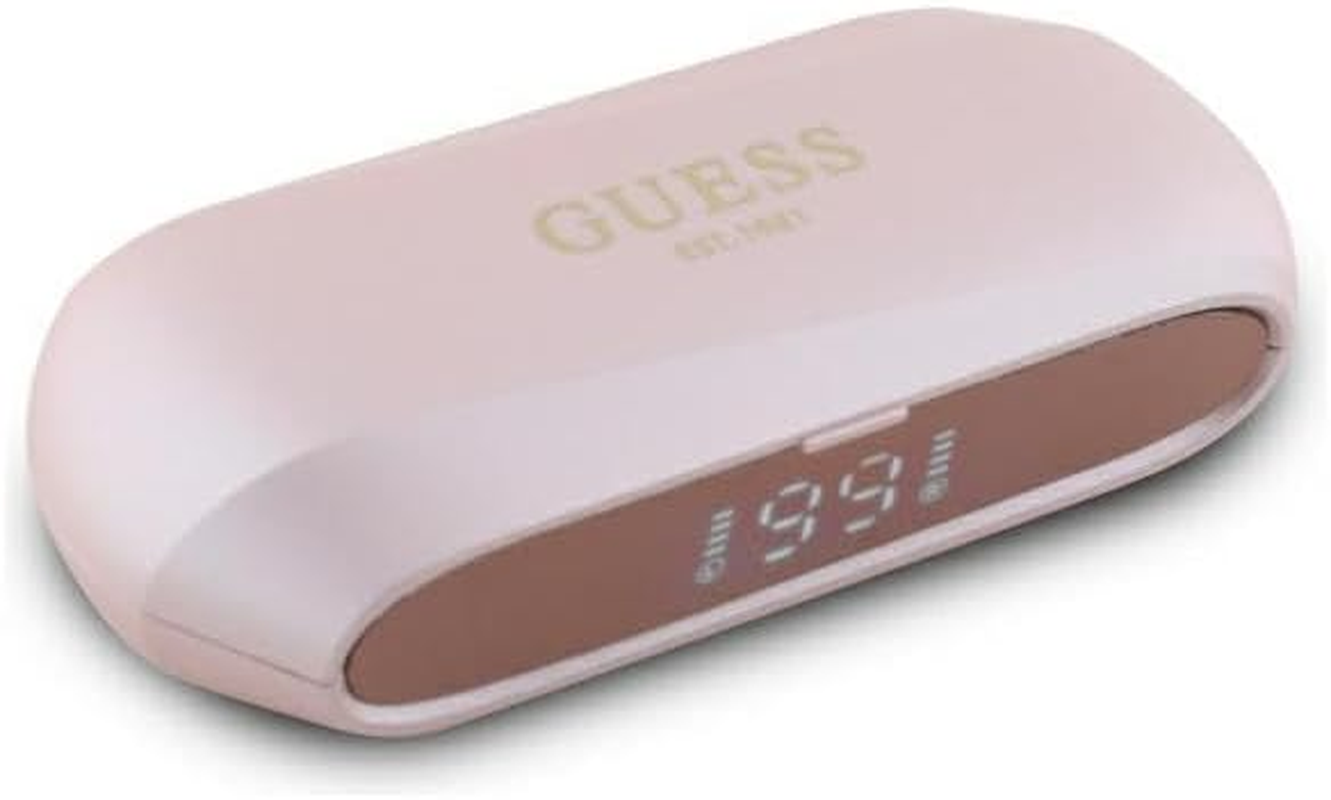 CG Mobile Guess Bluetooth Headphones TWS + Elongated Metallic Logo Print Pink image number 1