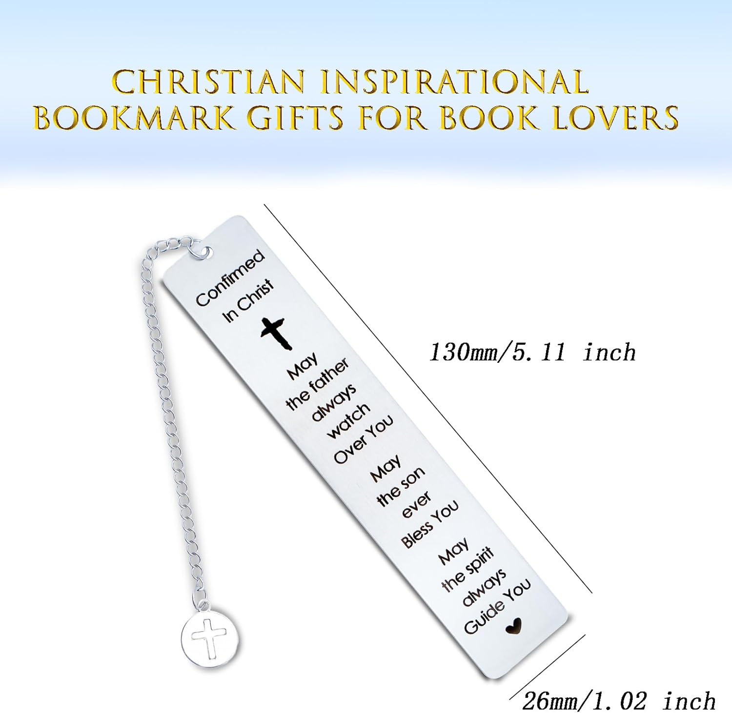 Confirmation Gifts for Teenagers Boys Girls Christian Bible Bookmark Gifts for Women Men Book Lovers Friends Catholic Easter Bookmark Birthday Christmas Baptism First Communion Gift for Daughter Son image number 1