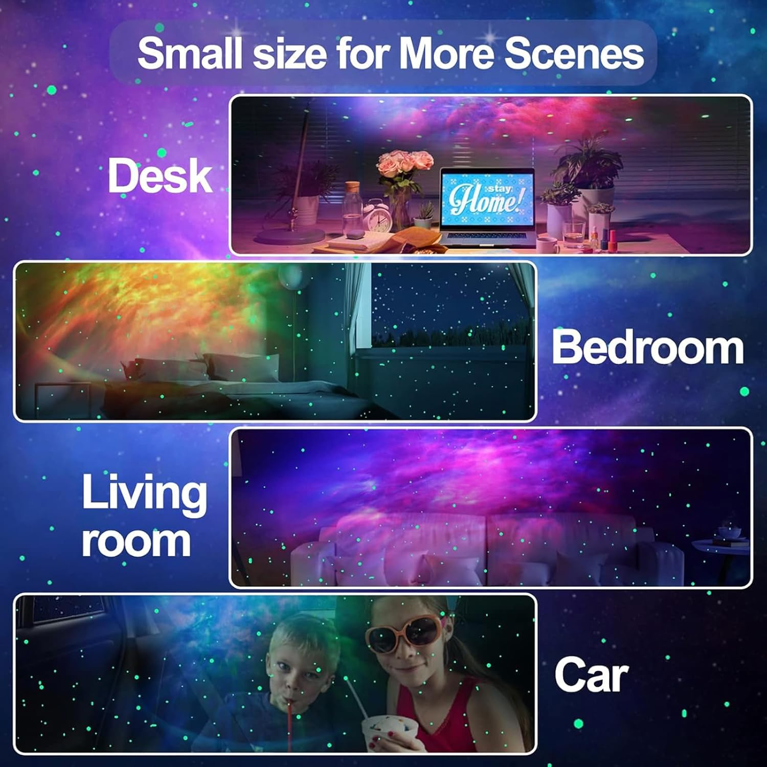 Astronaut Galaxy Star Projector, Galaxy Light Projector, Space Planetarium Projector, Kids Night Light, 8 Modes Remote and 360&deg; Adjustable Star Lights Projector for Bedroom, Ceiling, Party Decor Gifts image number 1