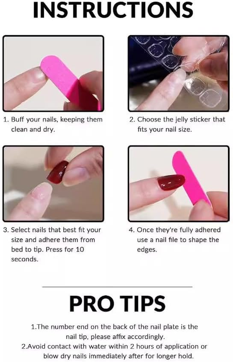 Cat Eye Press on Nails Short Square, 24 Pcs Glitter False Nails with Jelly Glue & File | Full Cover Stick on Nails Kit for Women image number 5