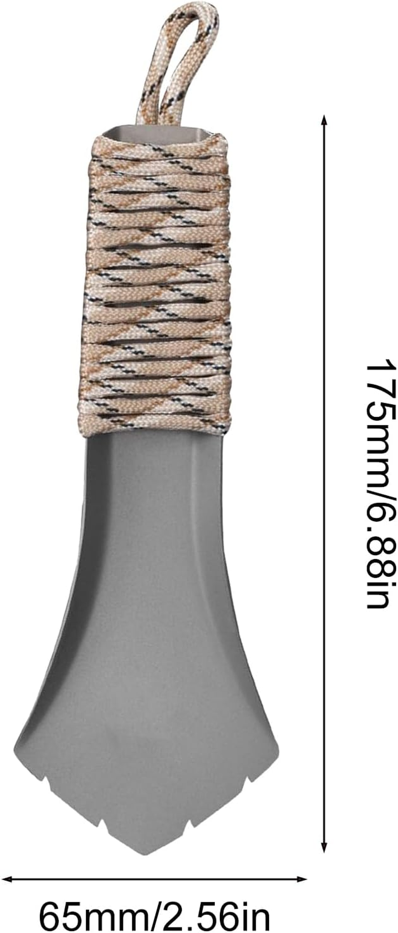 SVCEQZE Backpacking Shovel | Portable Titanium Alloy Camping Poop Shovel,Lightweight Outdoor Survival Supplies for Husband Wife Family Son Daughter Teens Boys Girls Men Youth Friends image number 2