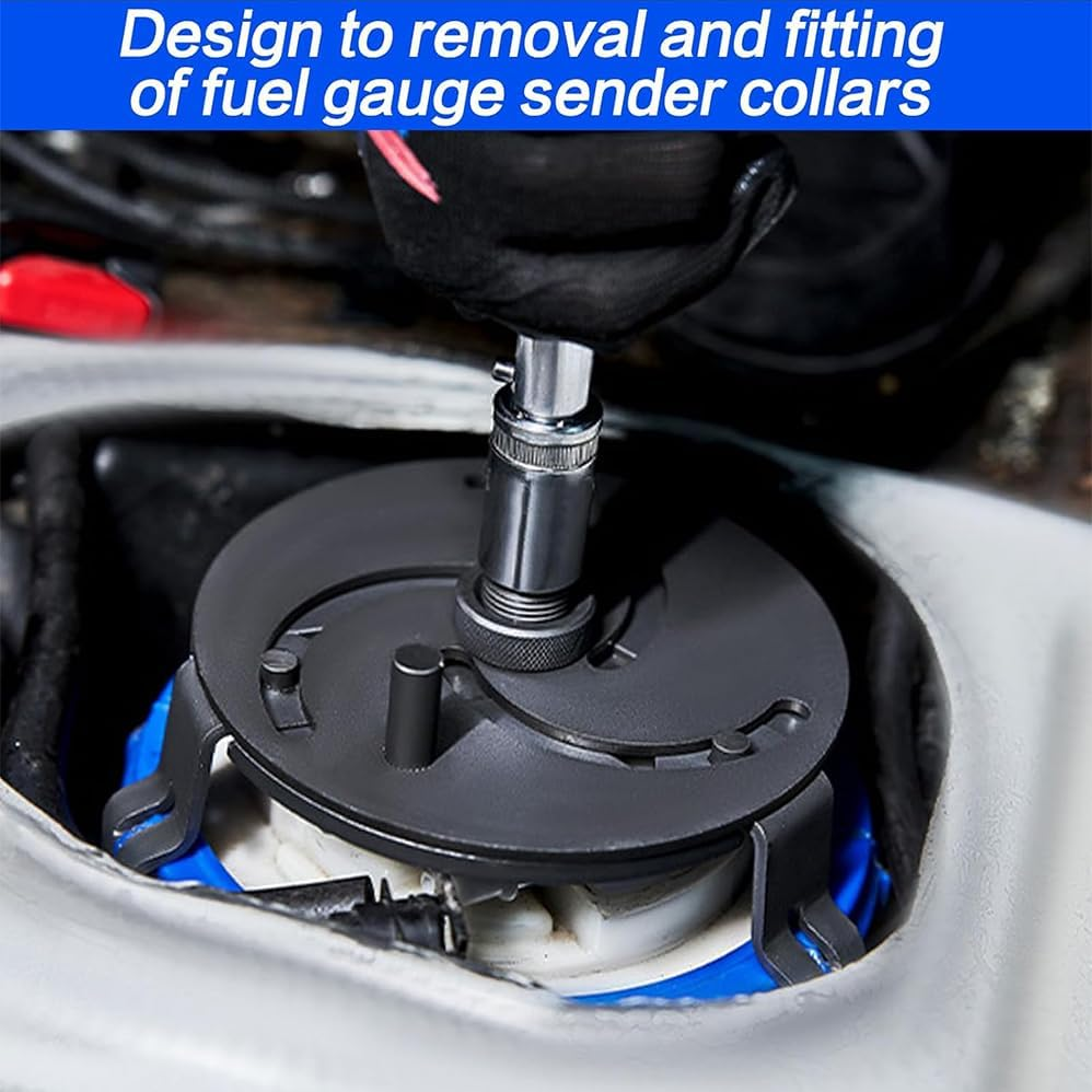 3 Jaw Adjustable Fuel Tank Pump Sending Unit Spanner Wrench, Oil Tanks Wrench, Oil Cover Pump Cap Removal Tool, Ideal for Serrated Fueloil Tank Retaining Rings for In-Tank Fuel Pumps image number 4