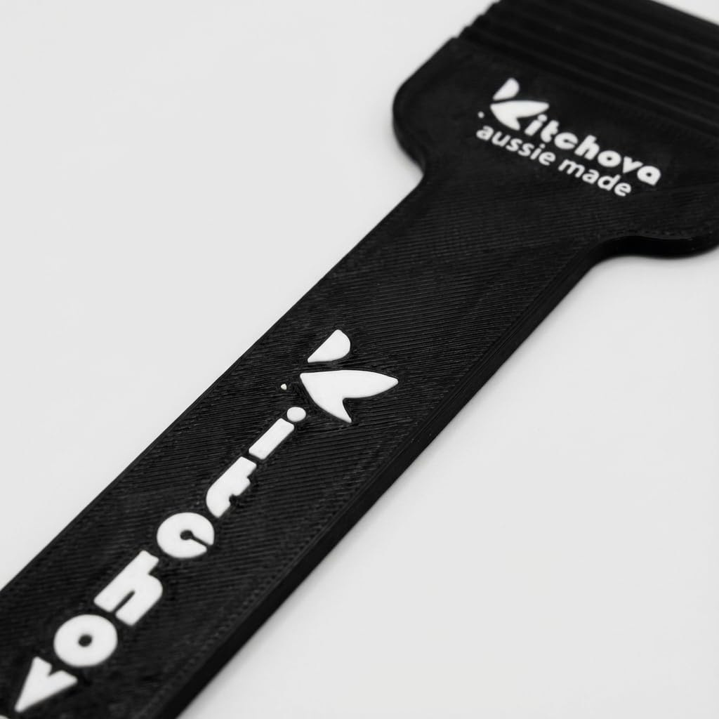 Bristle Free BBQ Grill Scraper (2 Pack) &ndash; Plastic Barbecue Cleaning Tool &ndash; Aussie Made Grill Accessories for Gas, Charcoal, Porcelain & Iron Grates &ndash; Rust Proof & Wire Free Scraper (Black)