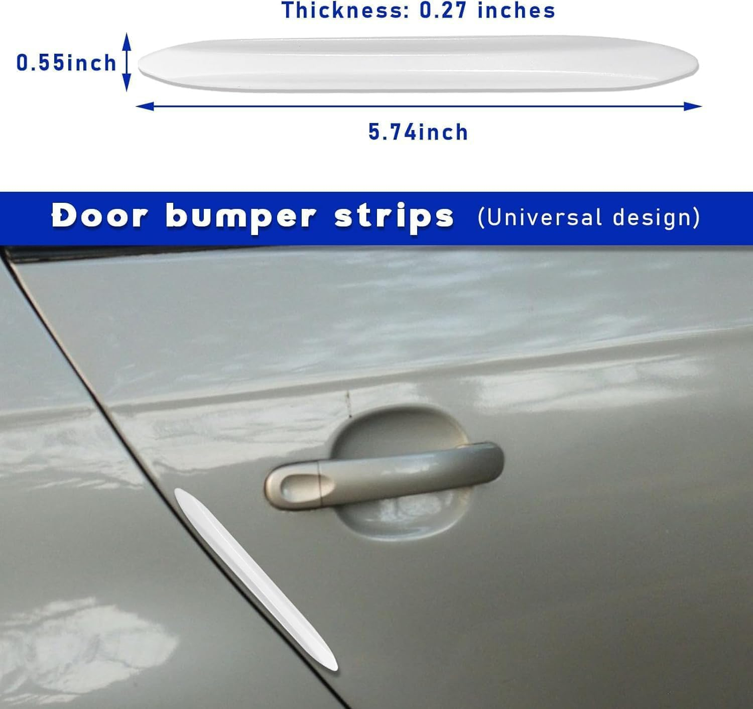 THJOPOKEEL 8-Piece Invisible High Transparent Door Edge Protective Cover General Motors and Home Bumper Protectors All-Round Scratch Resistance (Transparent)