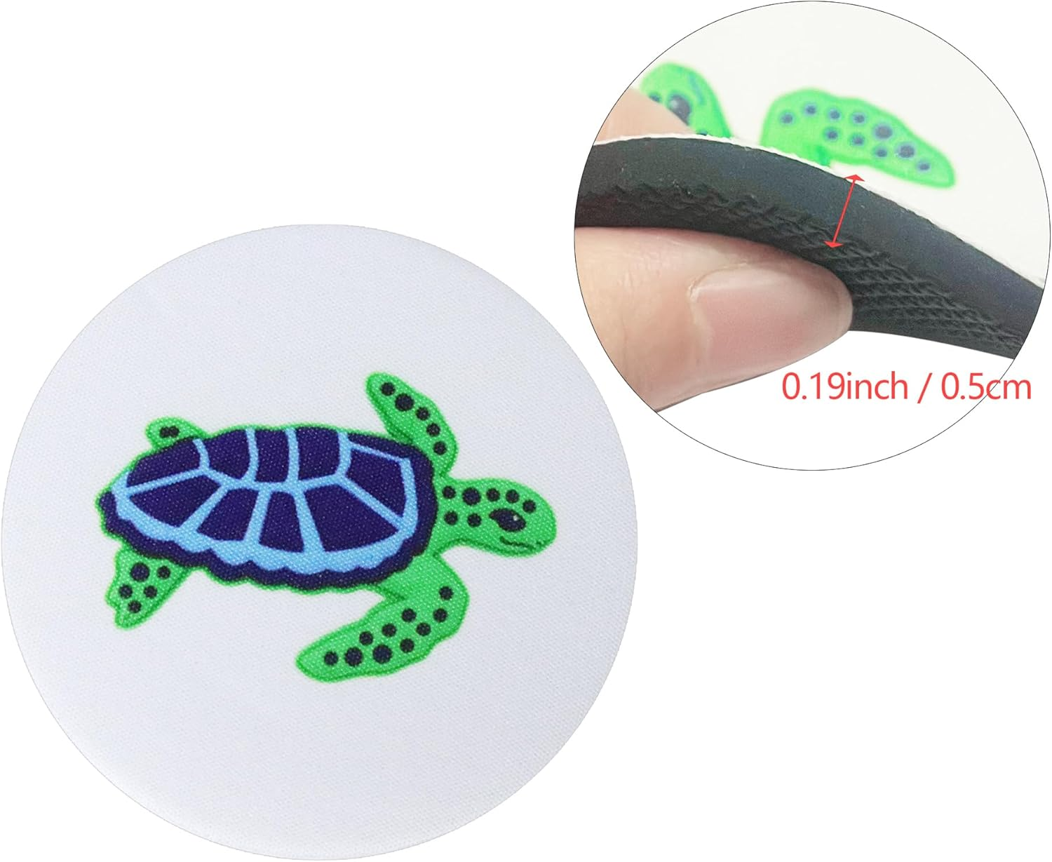 4Pack Turtle Car Cup Coasters, Cute Car Coasters for Cup Holders, 2.75Inch Shockproof Drink Mat, Car Accessories for Women Interior image number 3